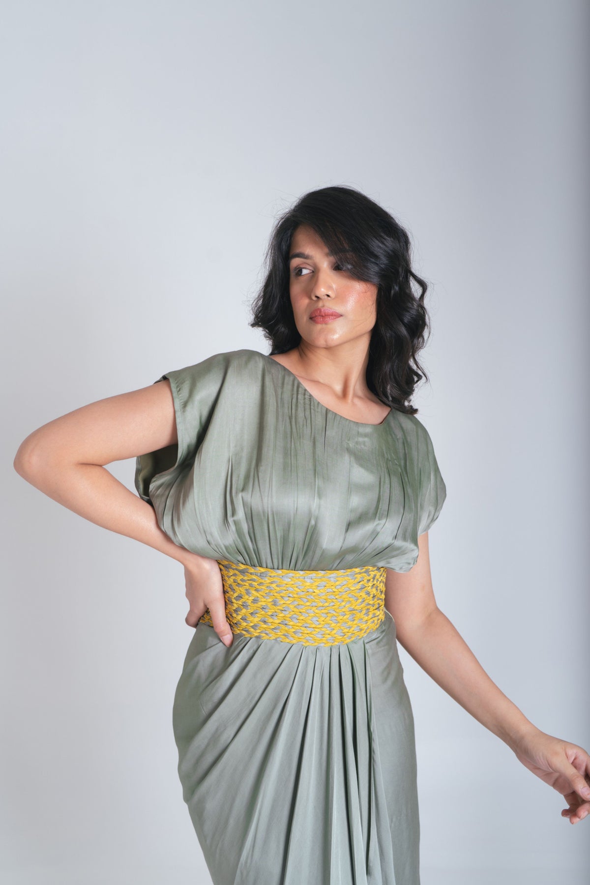 Yellow-green Cocktail Gown