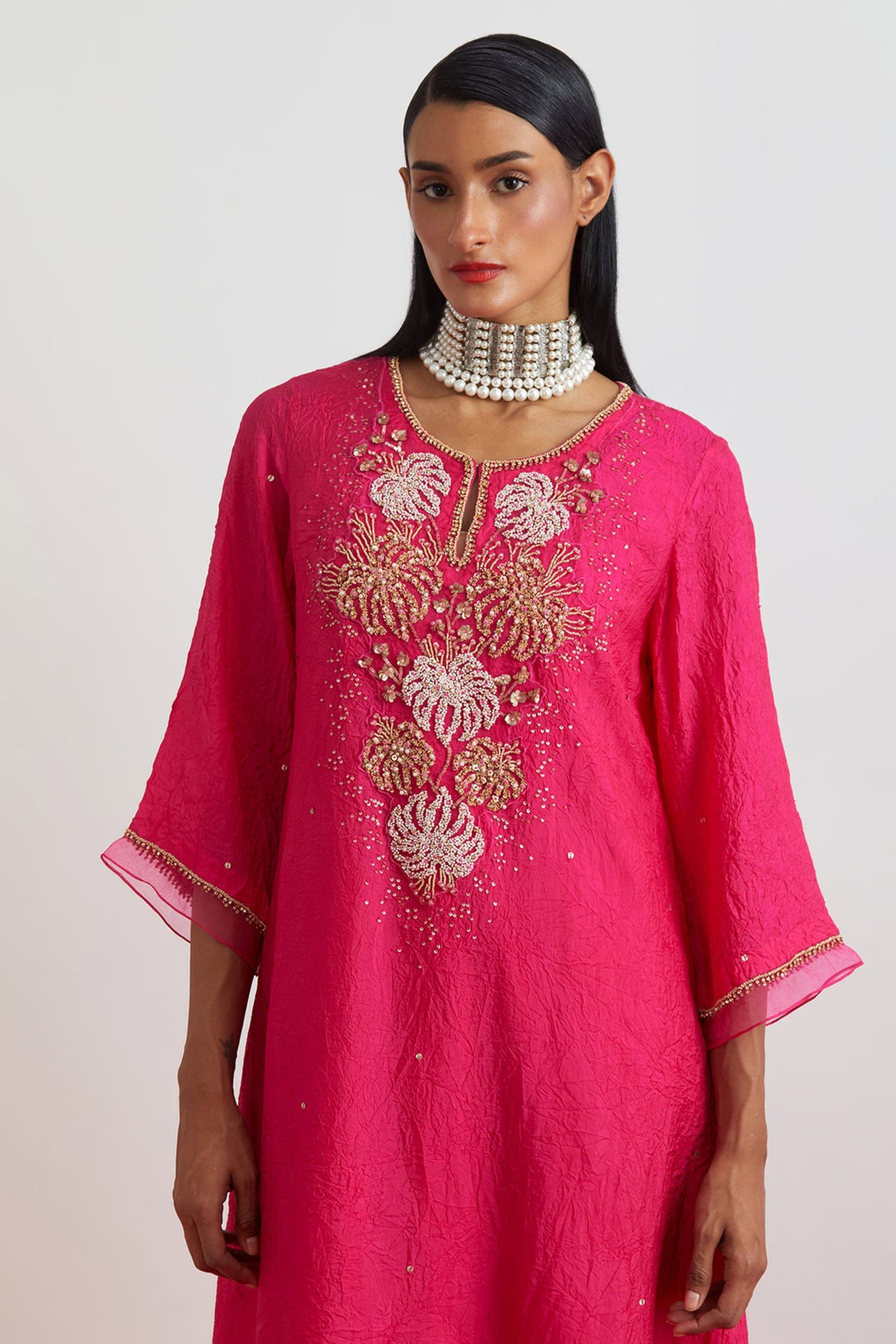 Hot Pink Luxe Kurta Set