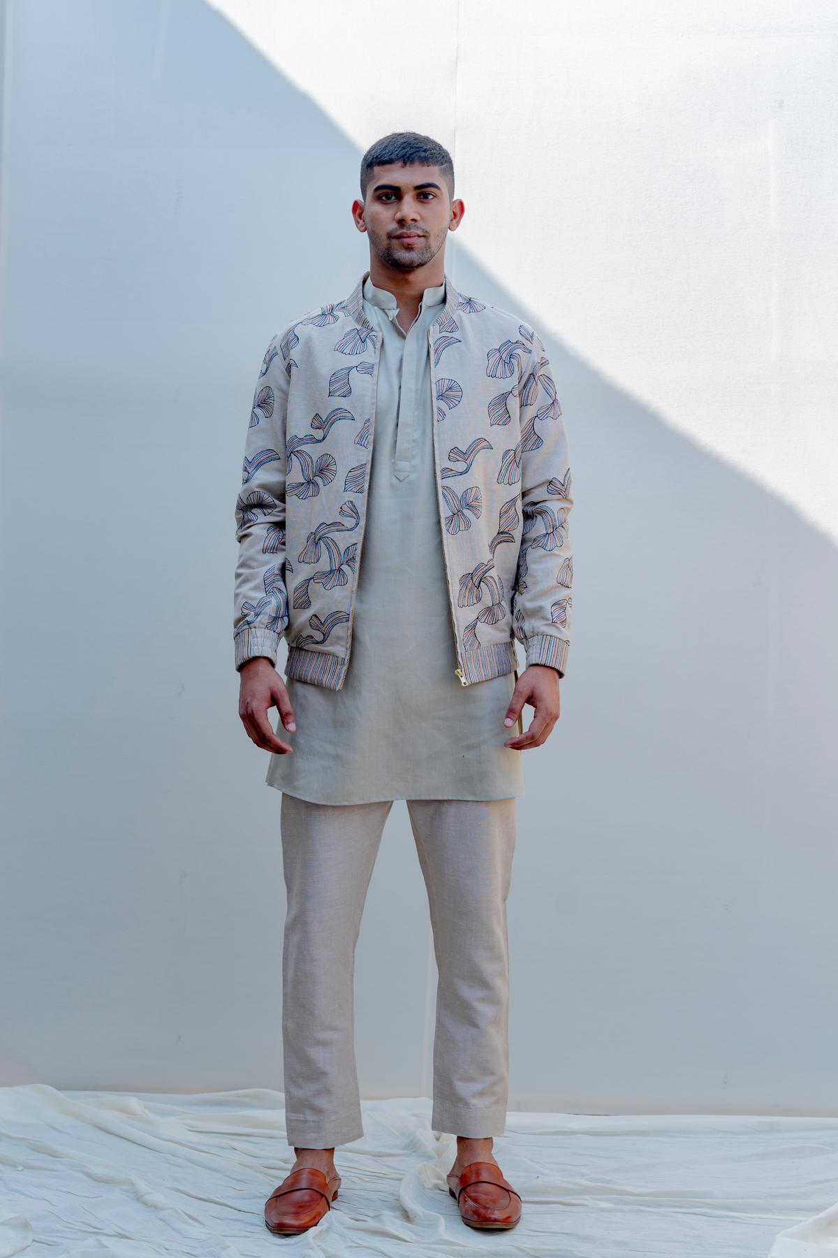 I and you jacket set in beige