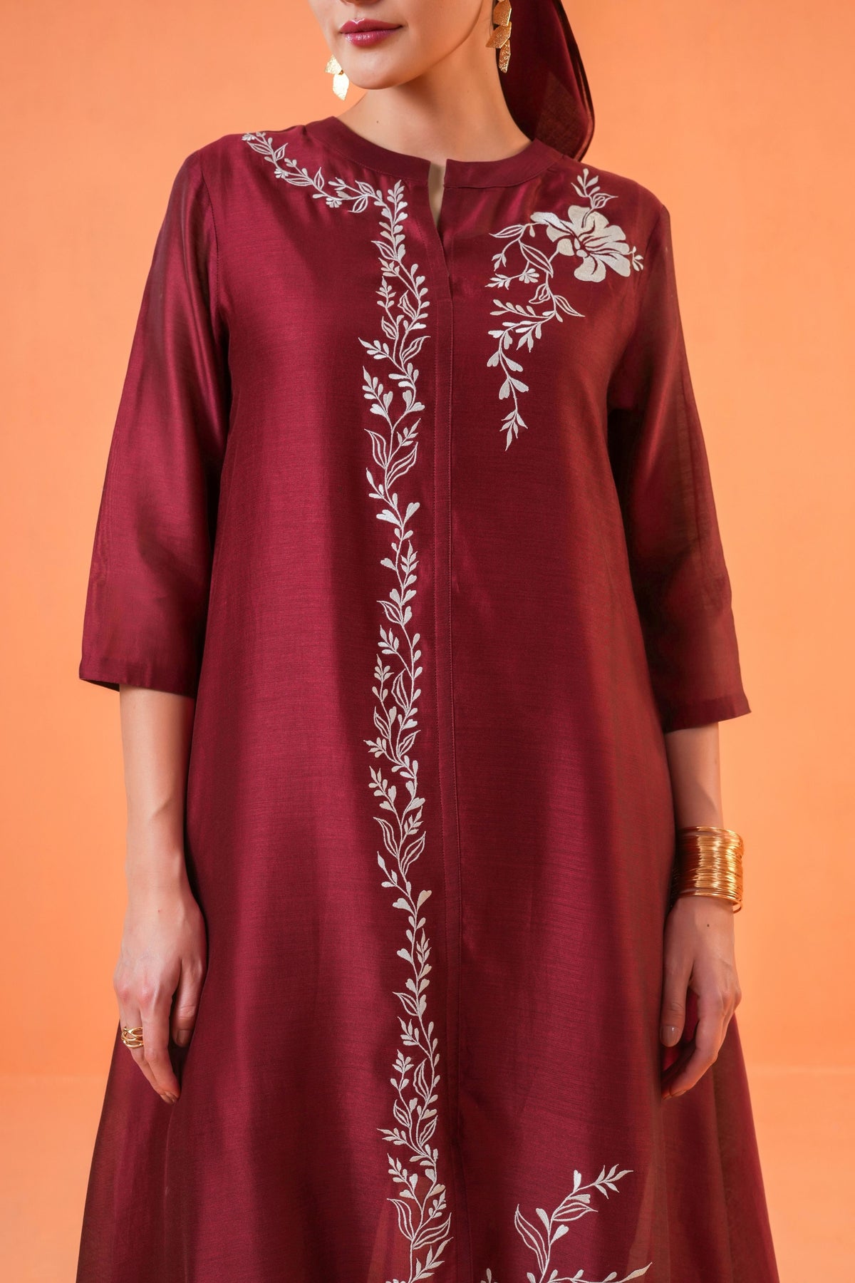 Maroon Mirage Suit Set