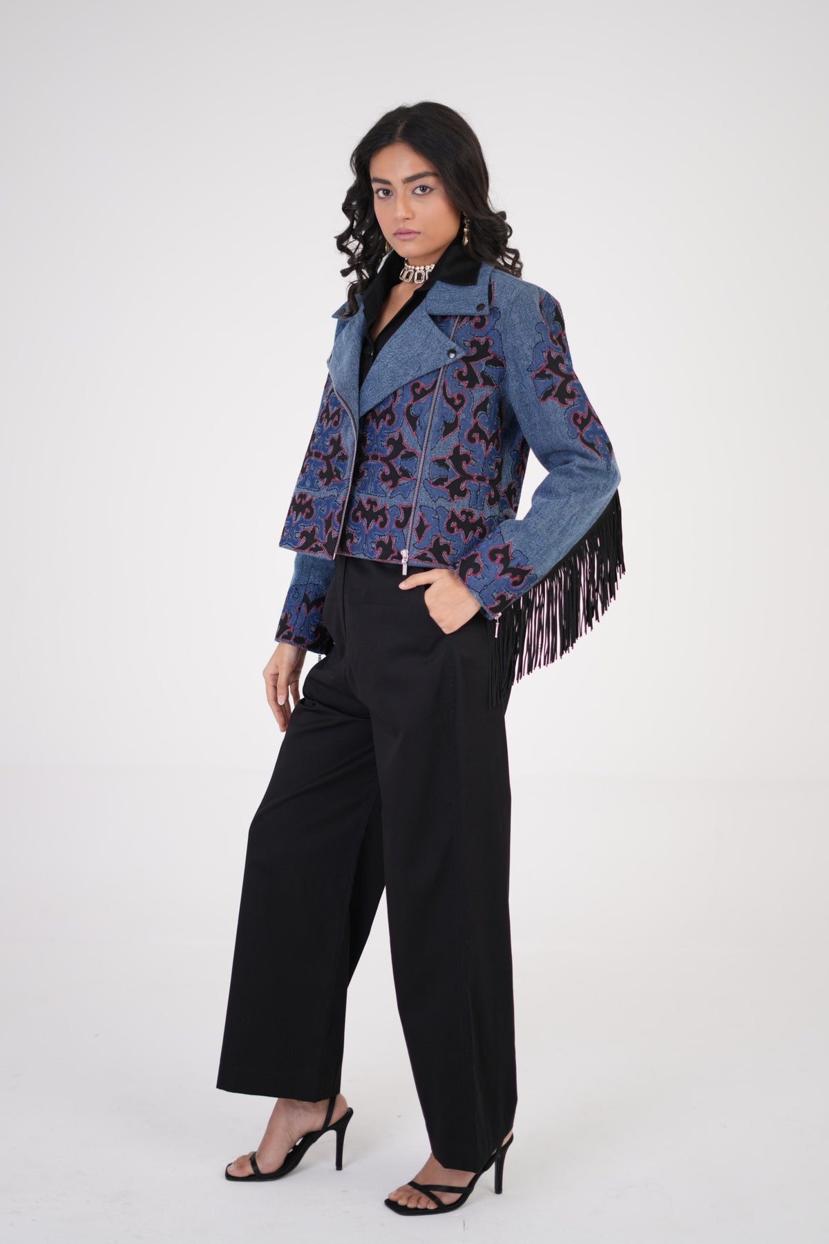 Artful Denim Statement Jacket