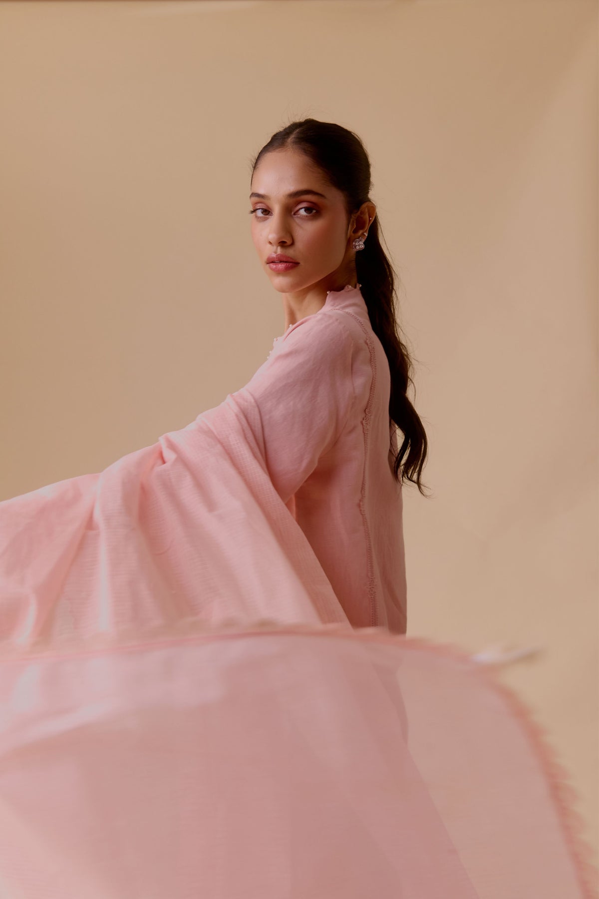Pink Resham Dupatta