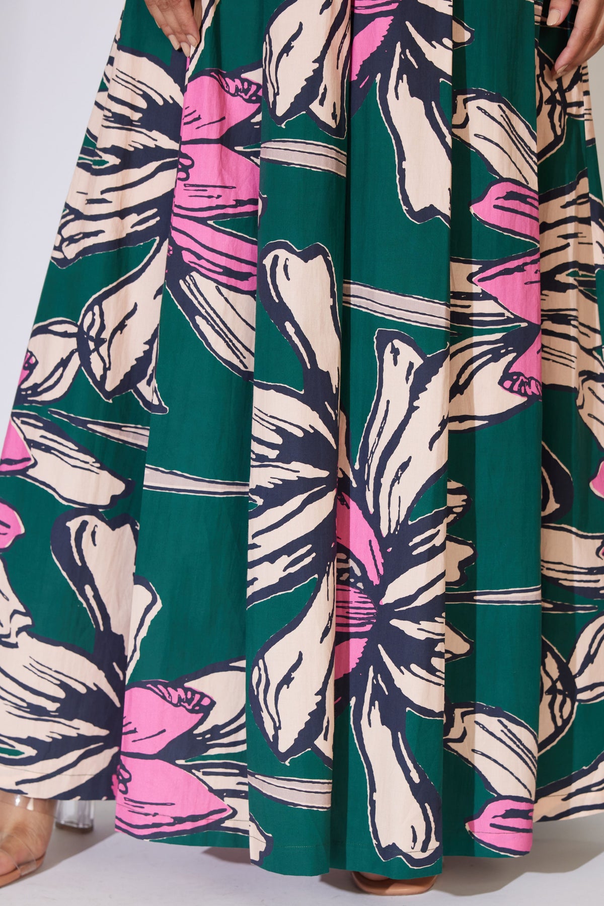 Green and Pink Floral Pants