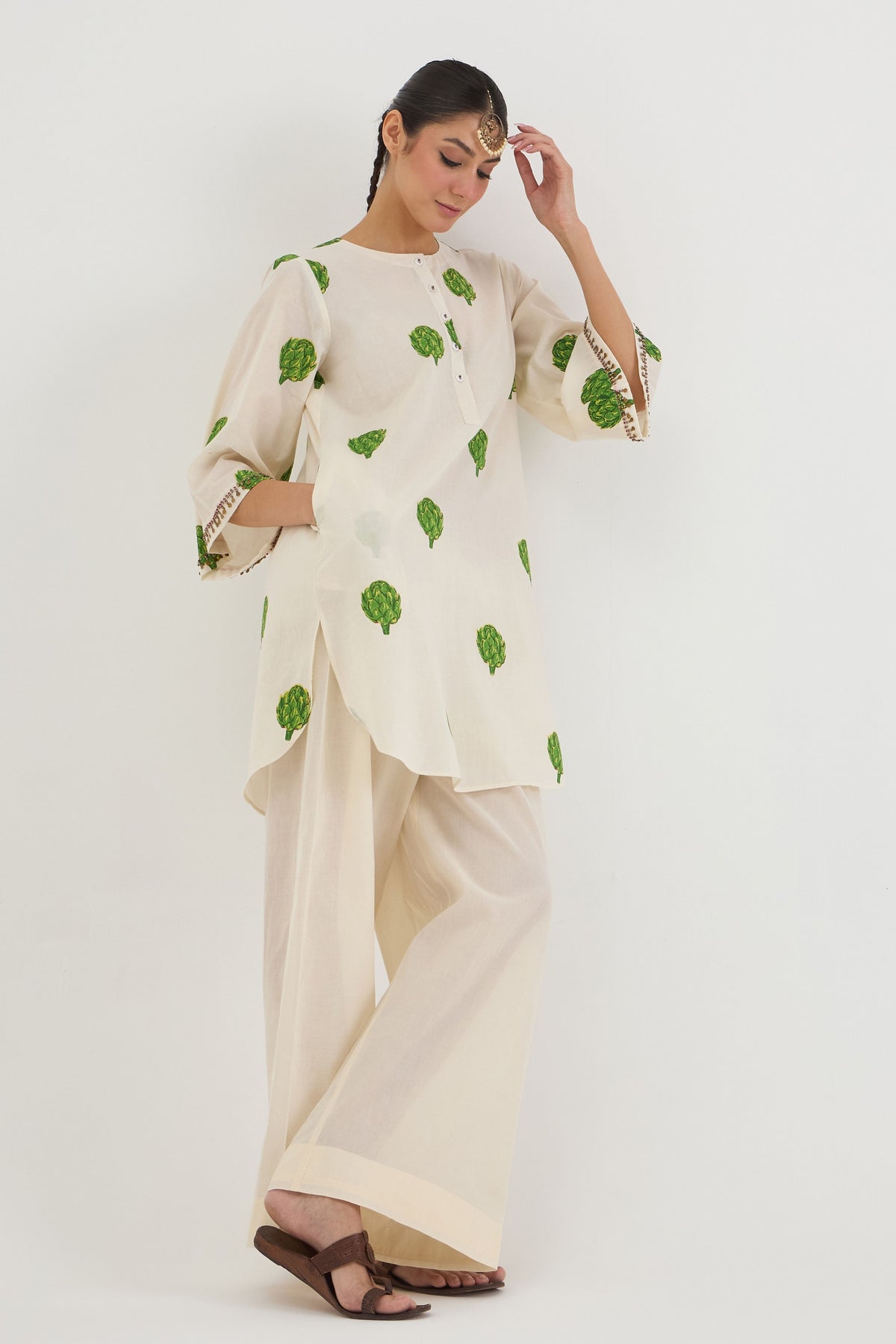 Off-White Artichoke Kurta Set