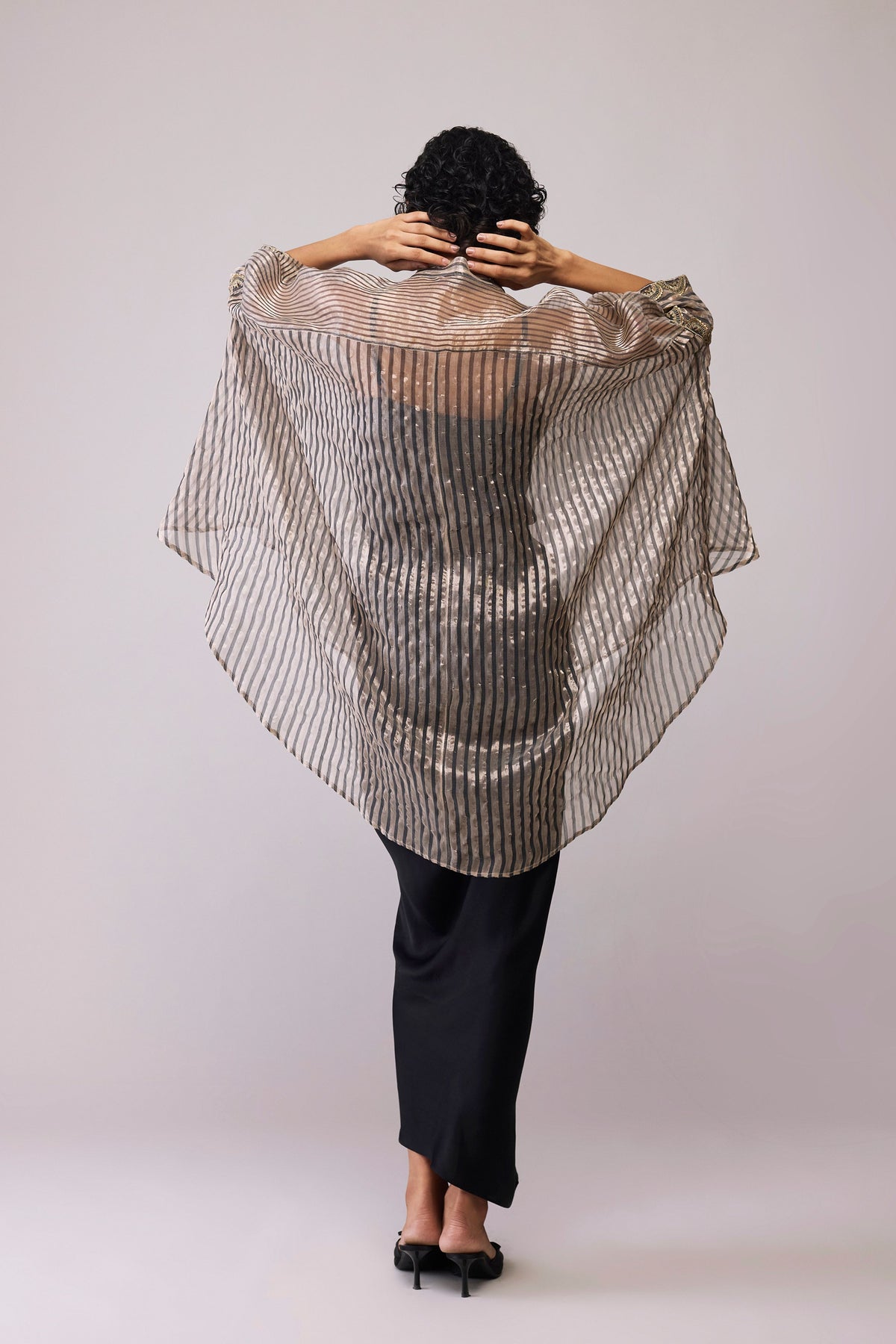 Manya Black Stripe Kaftan