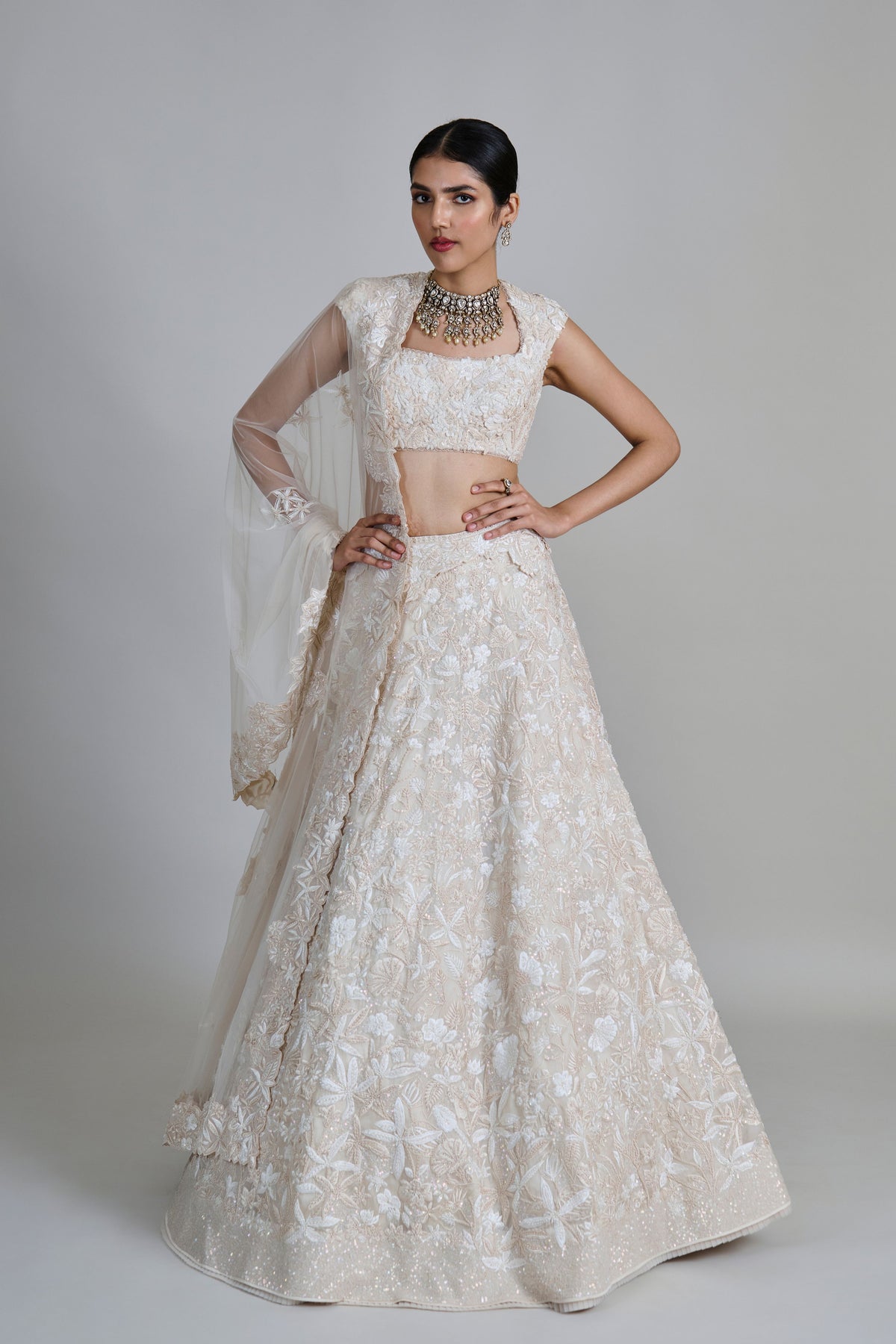 Emma Ivory Lehenga Set