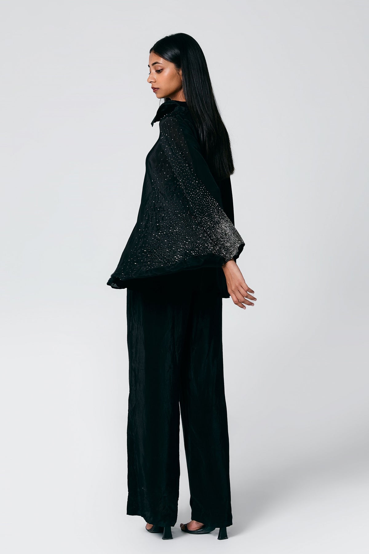 Embroidered Batwing Shirt