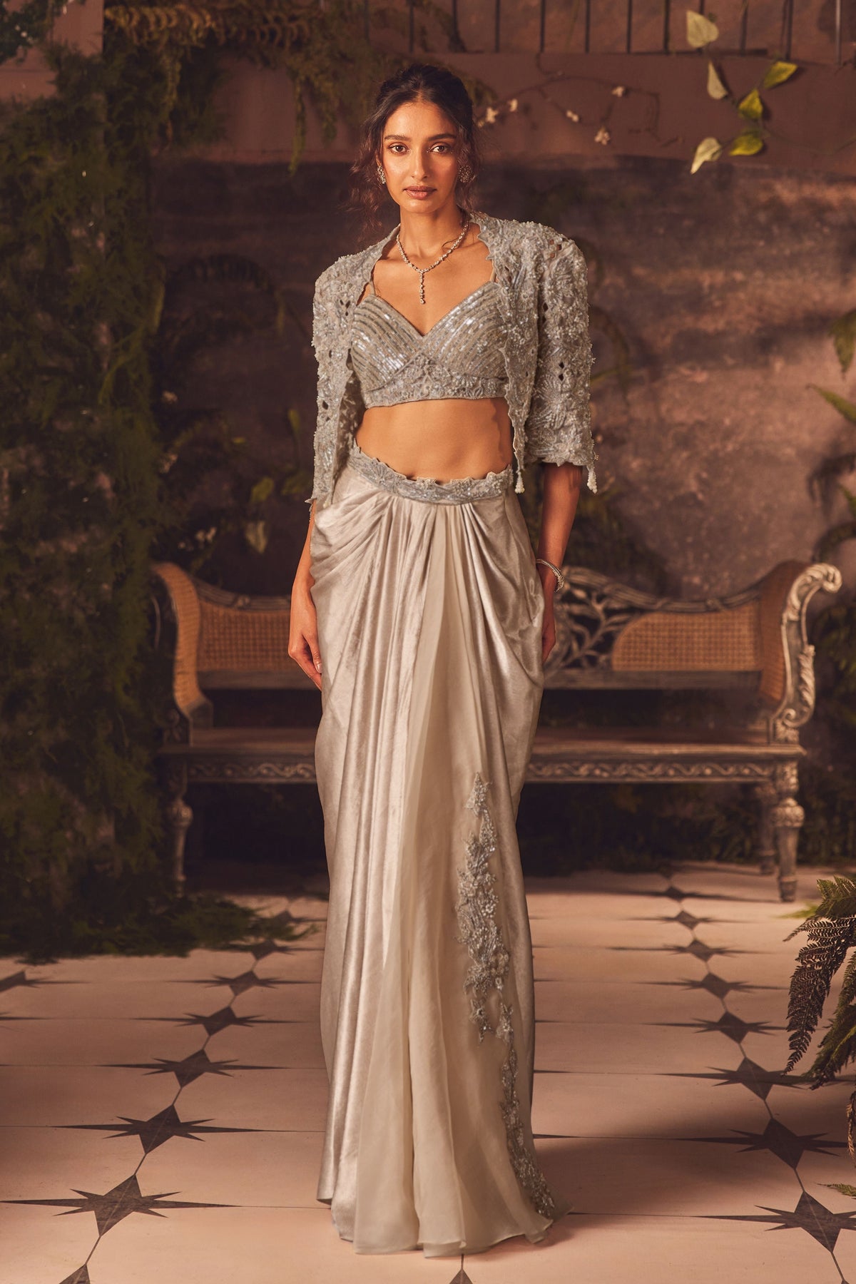Divine Draped Skirt Set