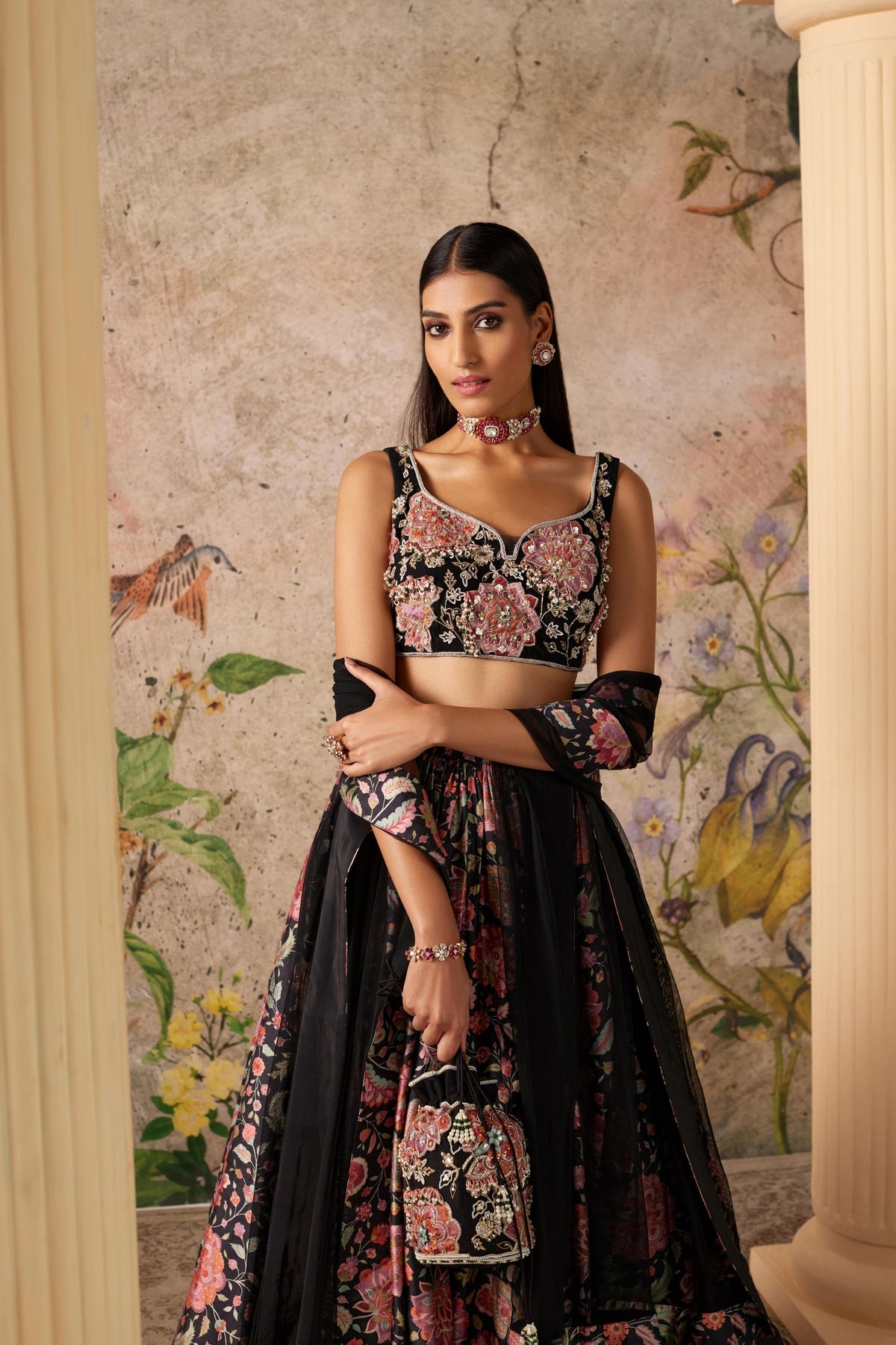 Demi Black Lehenga Set