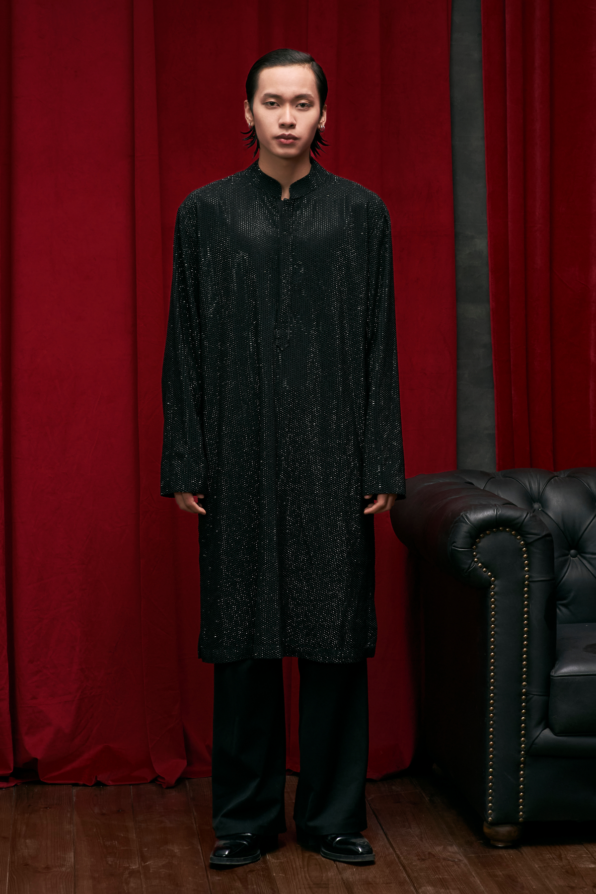 Negro Glitz Kurta And Pant