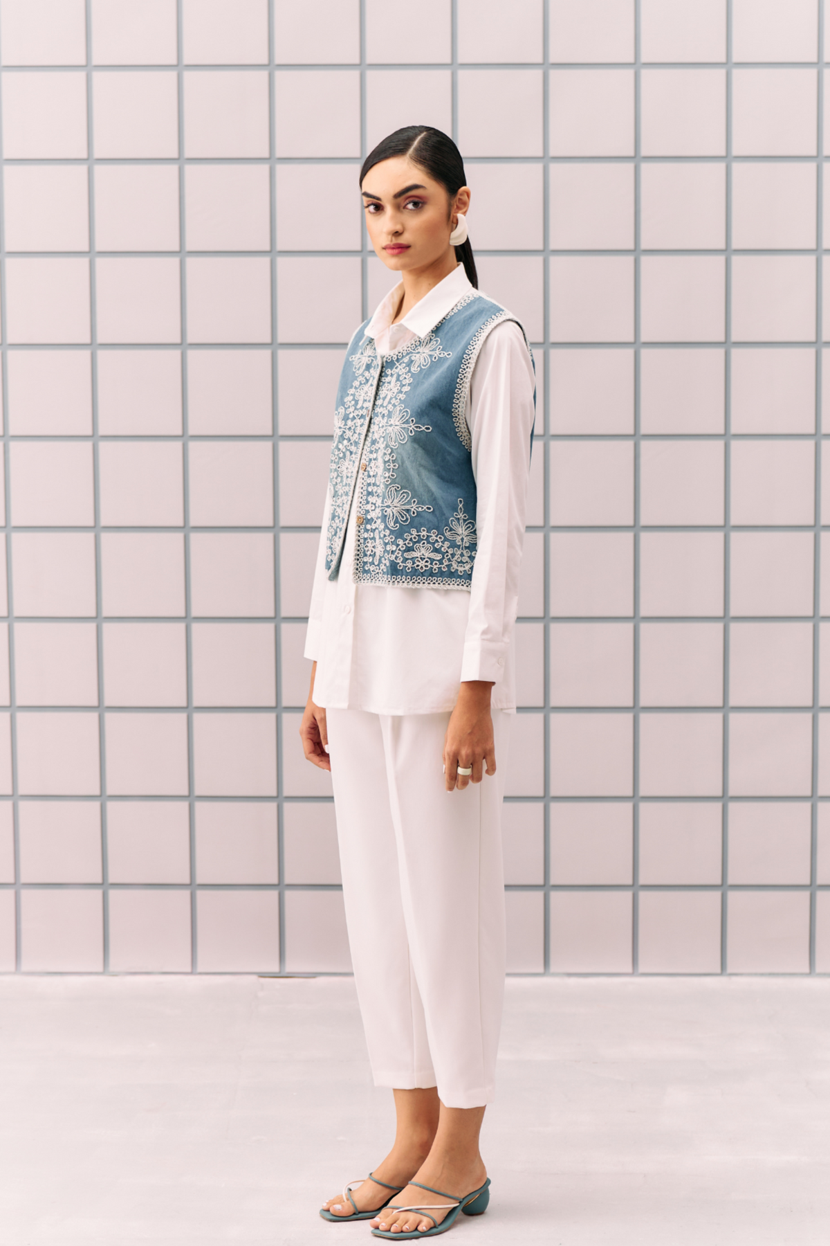 White Gaia Waistcoat