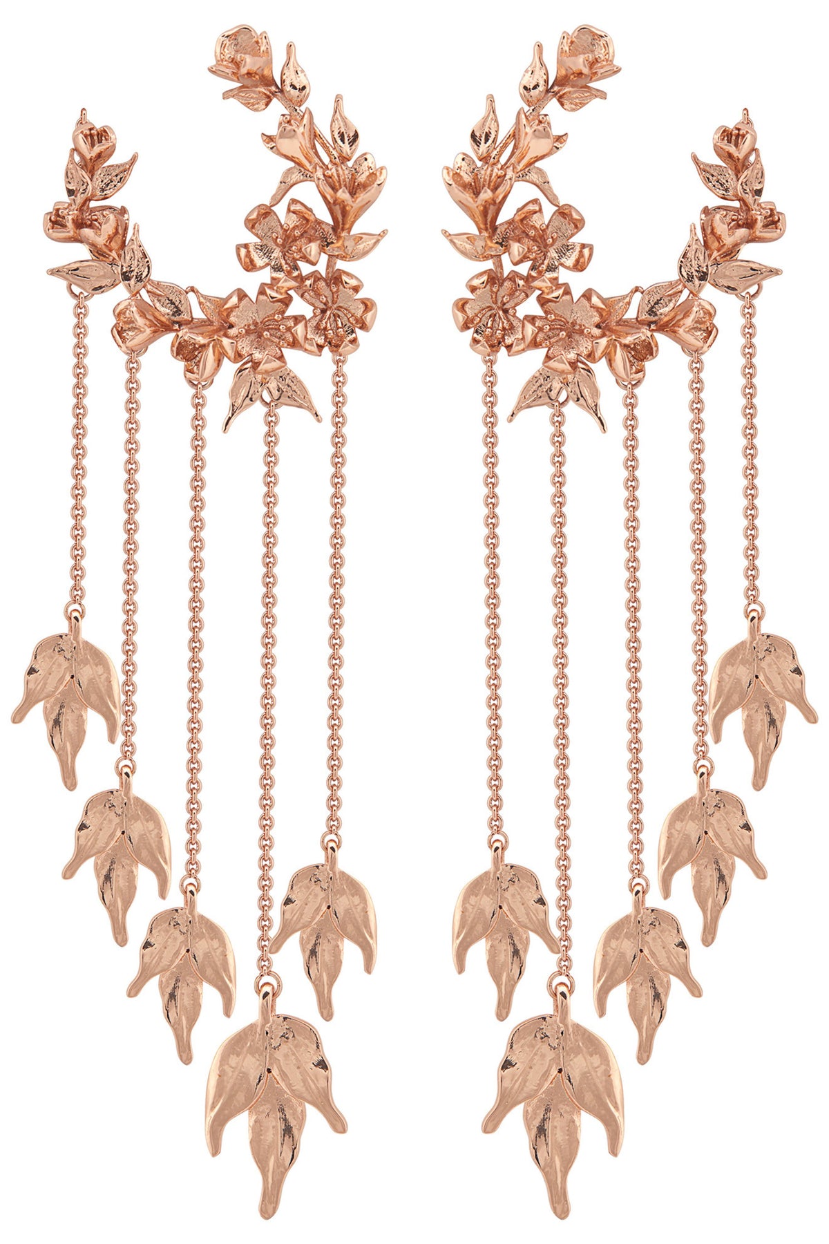 Rose gold wreath of eros earrings