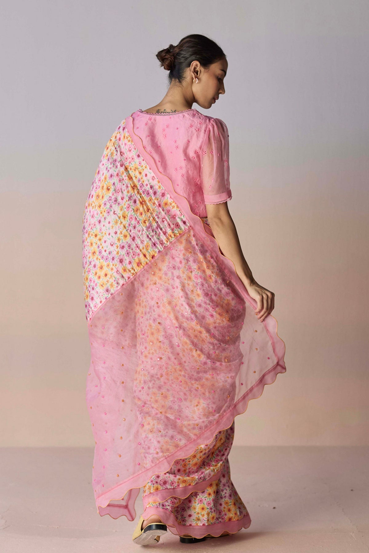 Wildflower Dawn Pink Saree