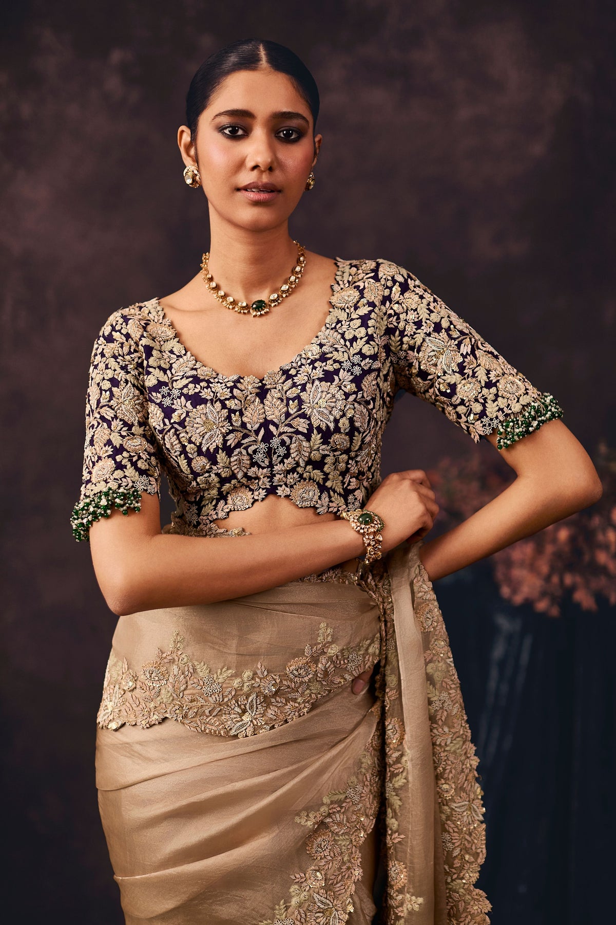 As Resham Palla Tissue Saree