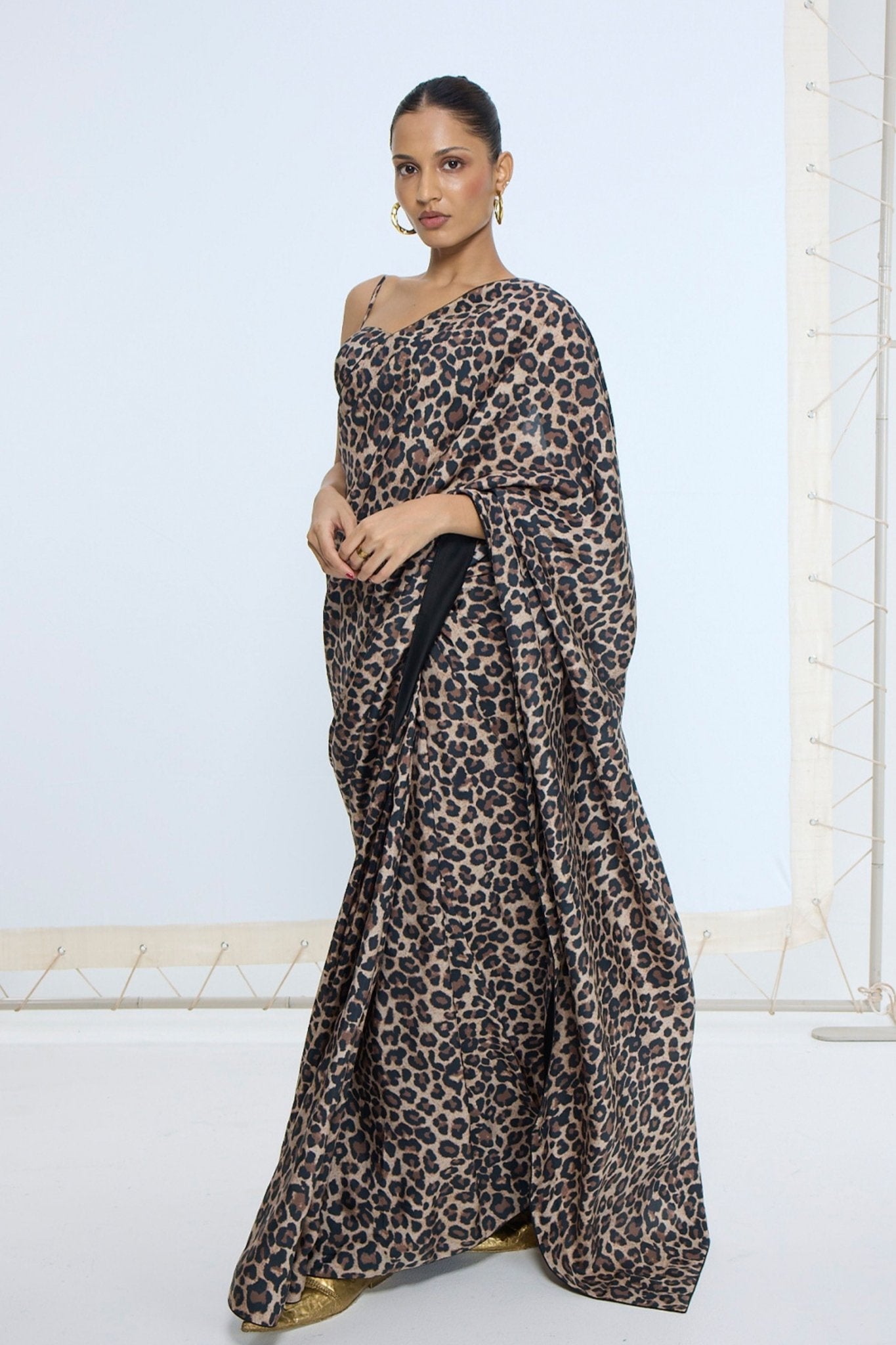 The Cheetah Print Saree - Ekaya - Elahe