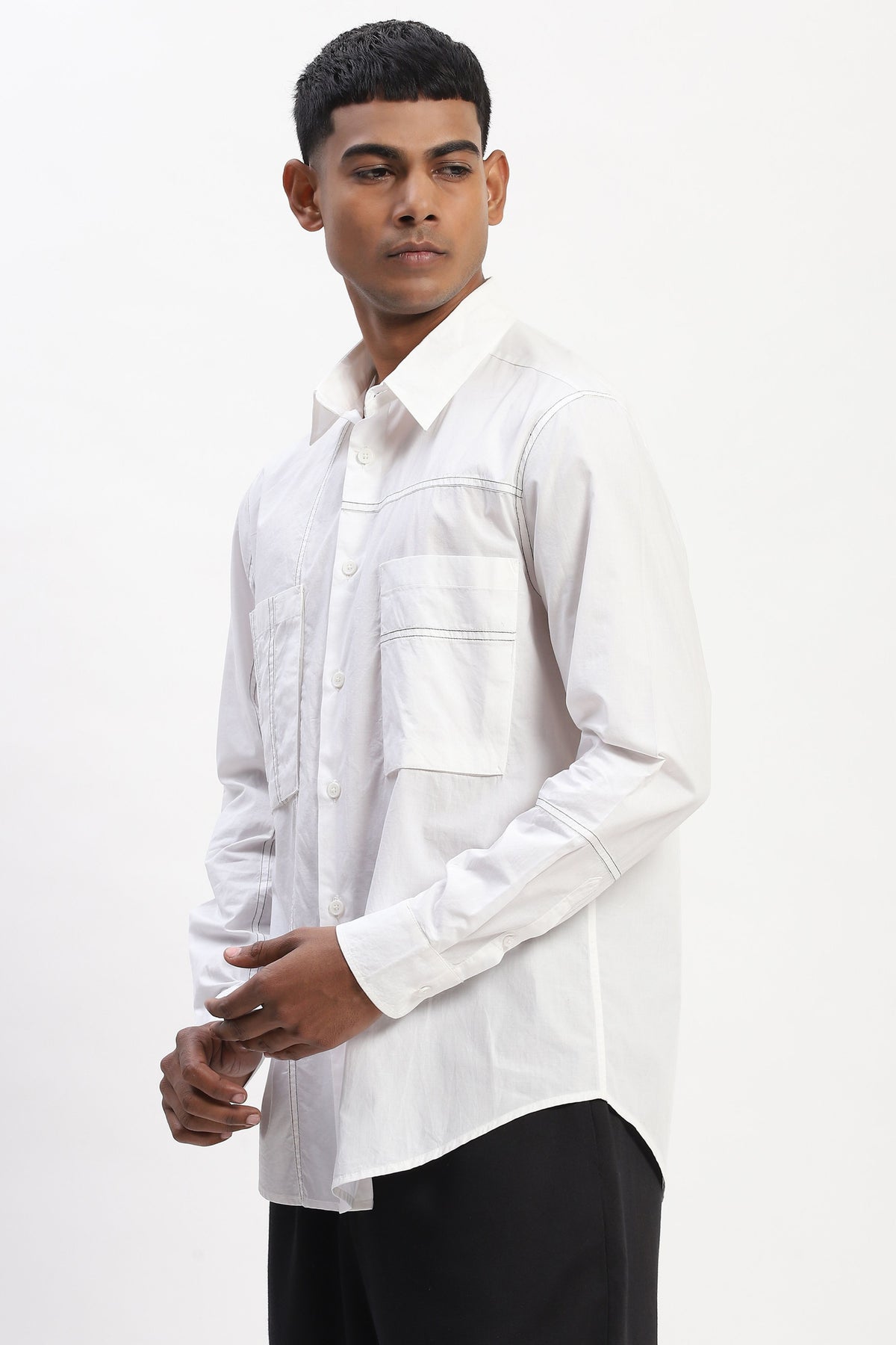 Tonal Patchwork Shirt