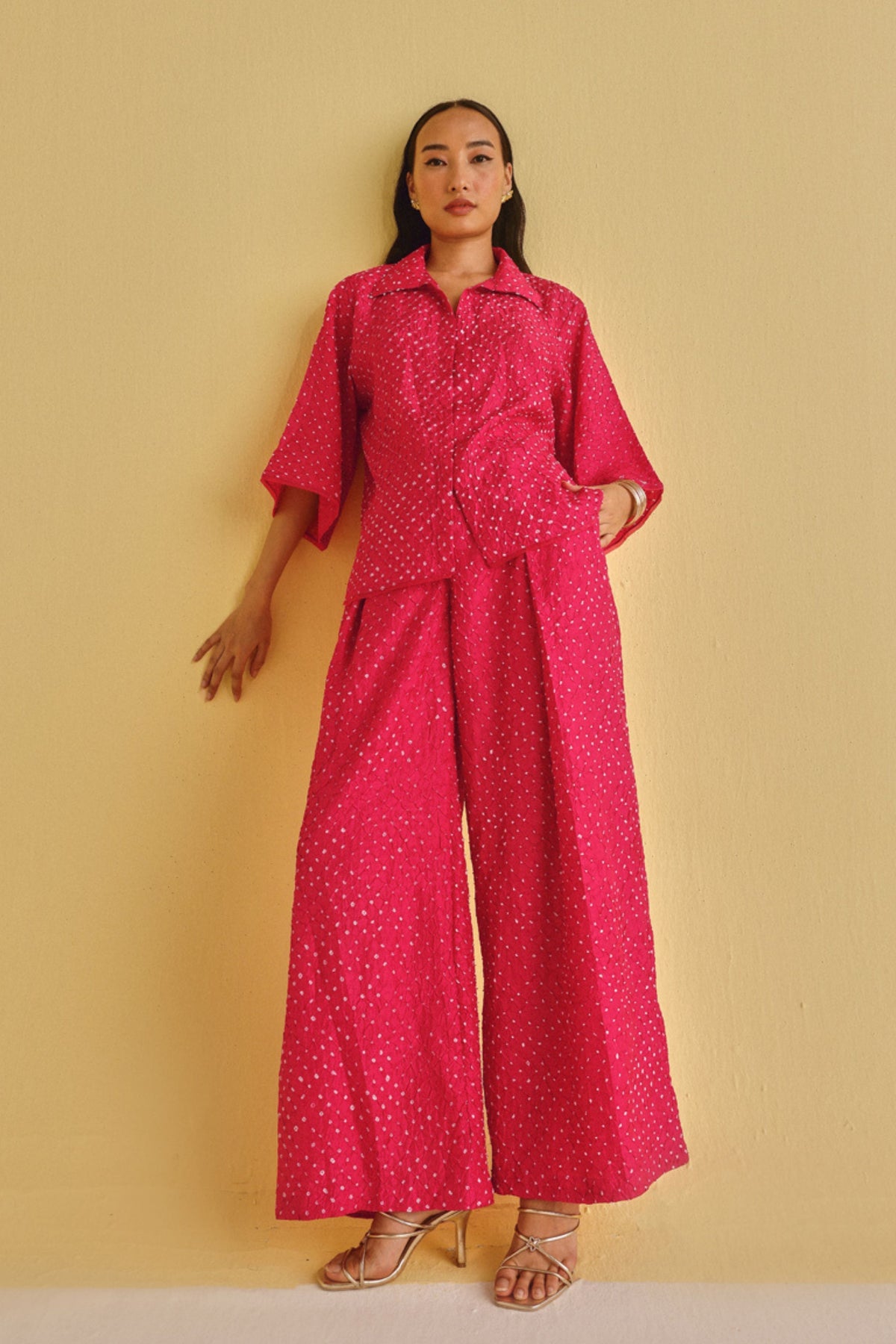 Bandhani Box Pleat Pants