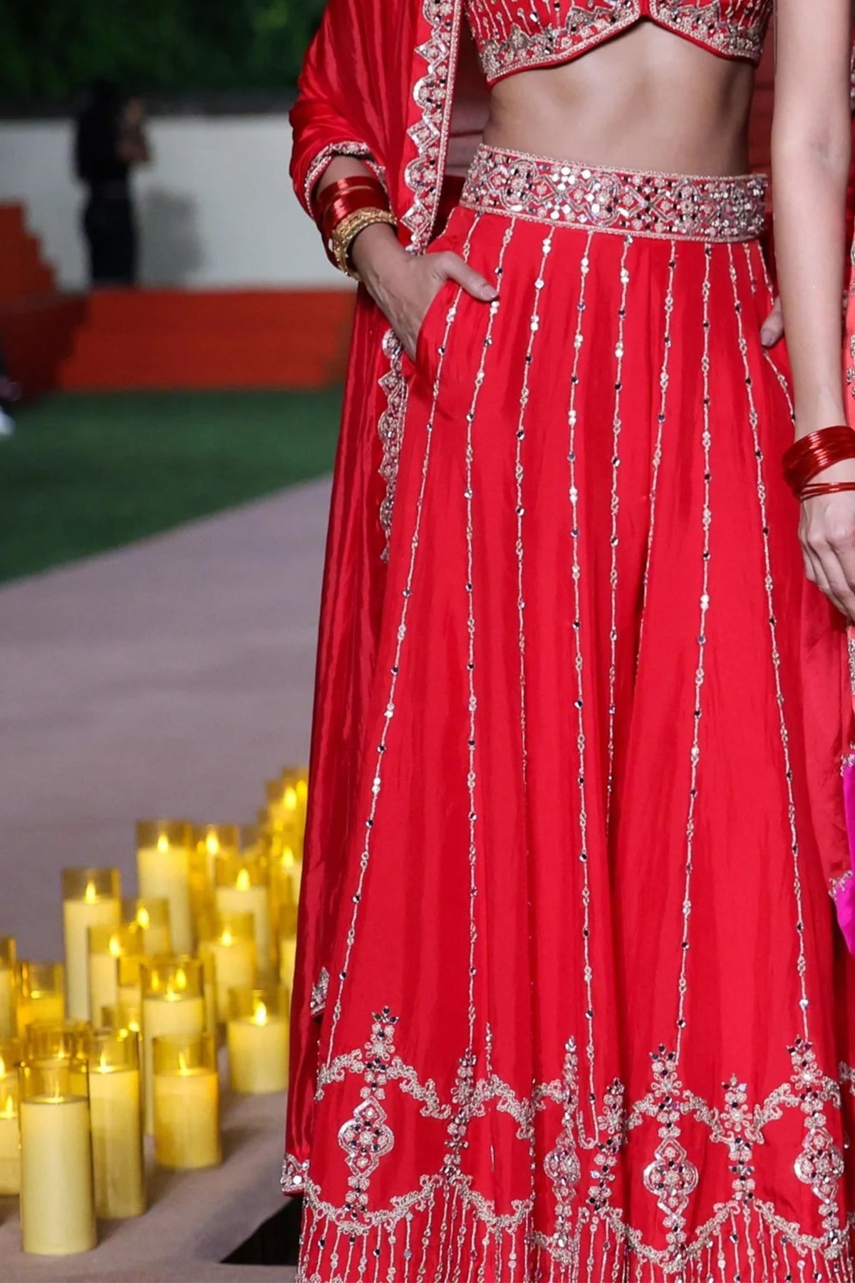 Surkh Laal Sharara Set