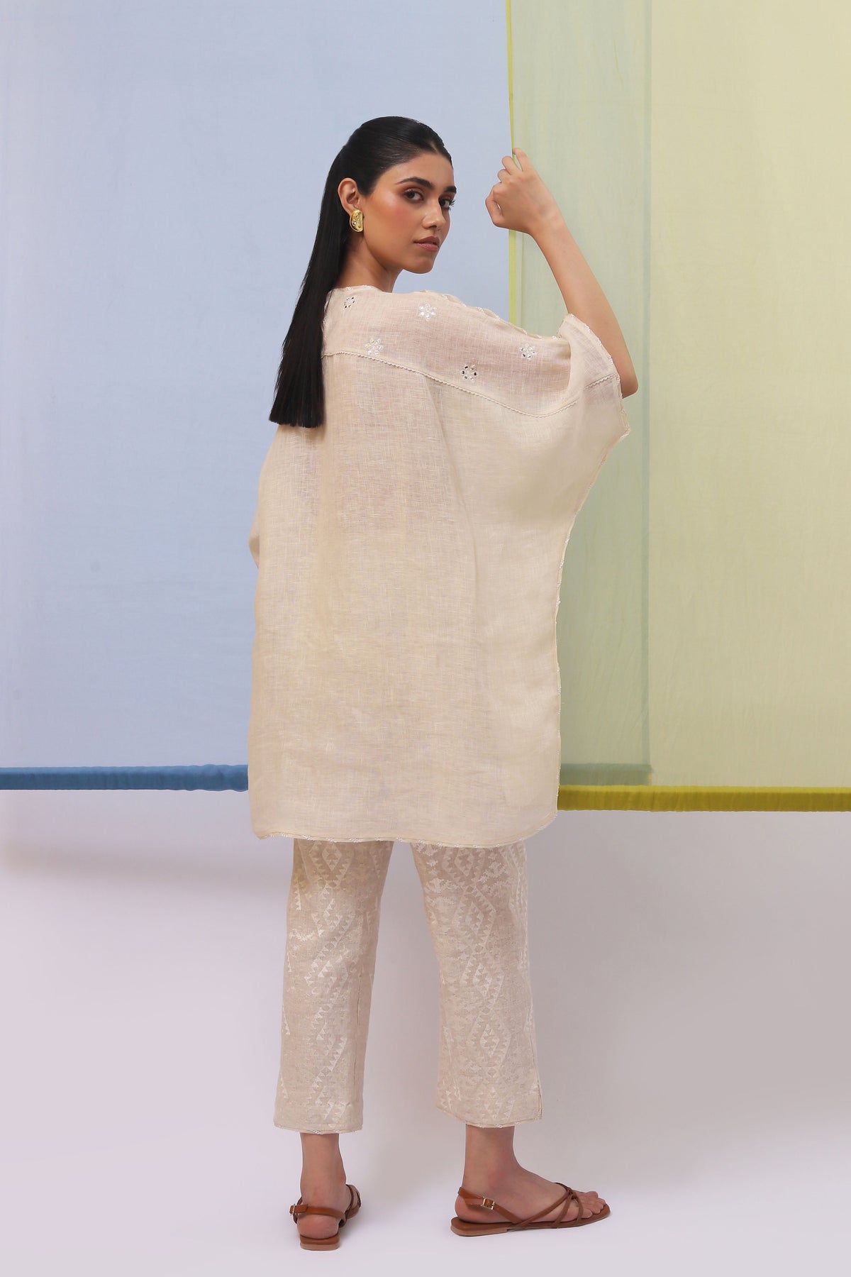 Beige Ifra Co-ordinate Set
