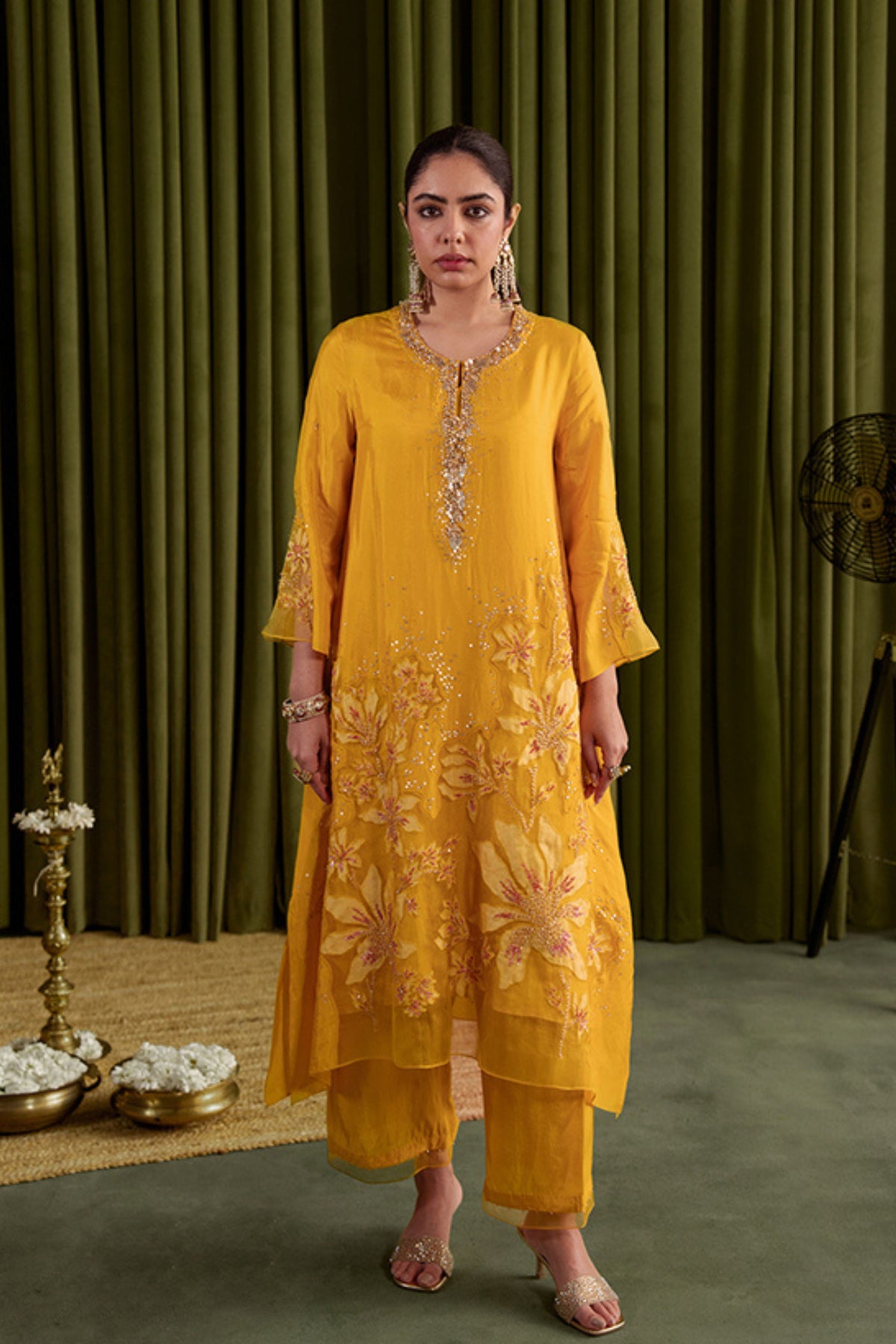 Golden Yellow Magnolia Kurta Set