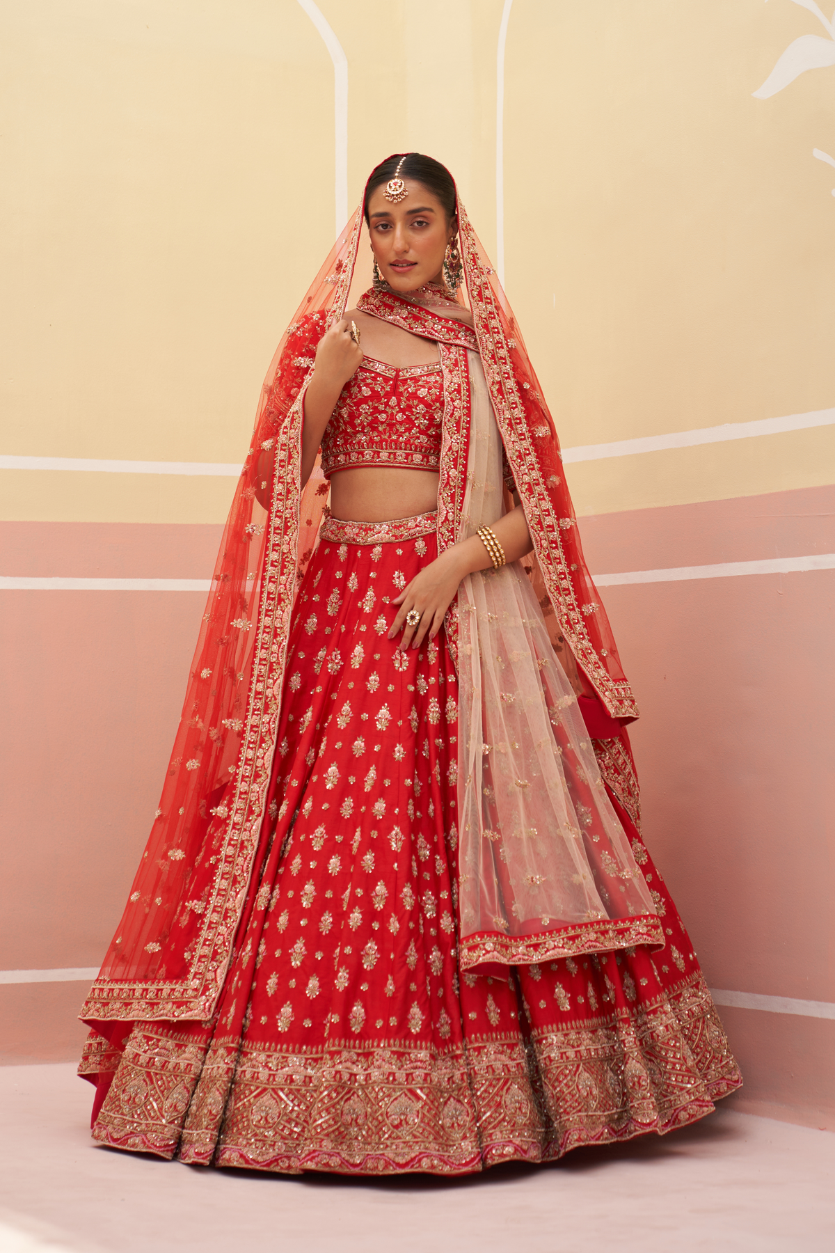 Raw Silk Lehenga Set