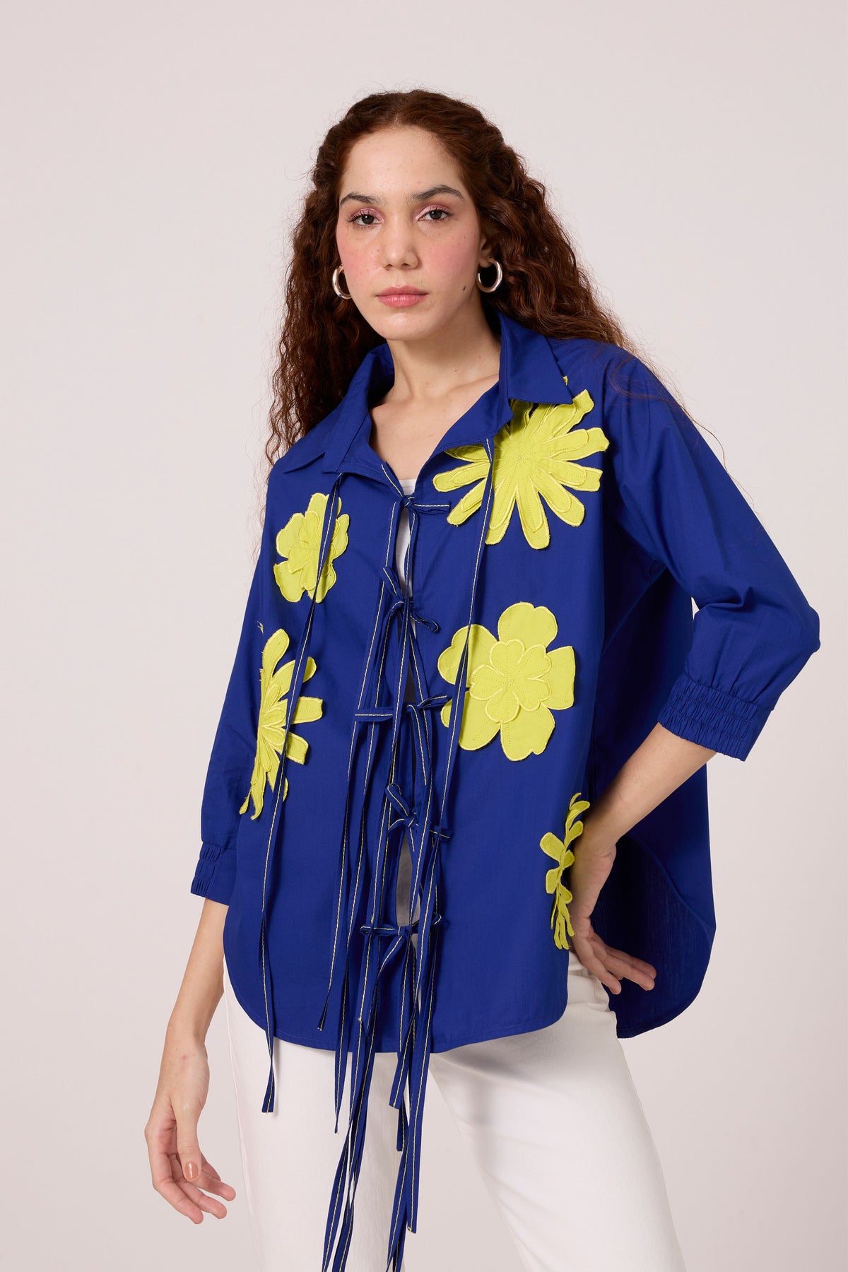 Ariel Applique Cosmic Blue Shirt