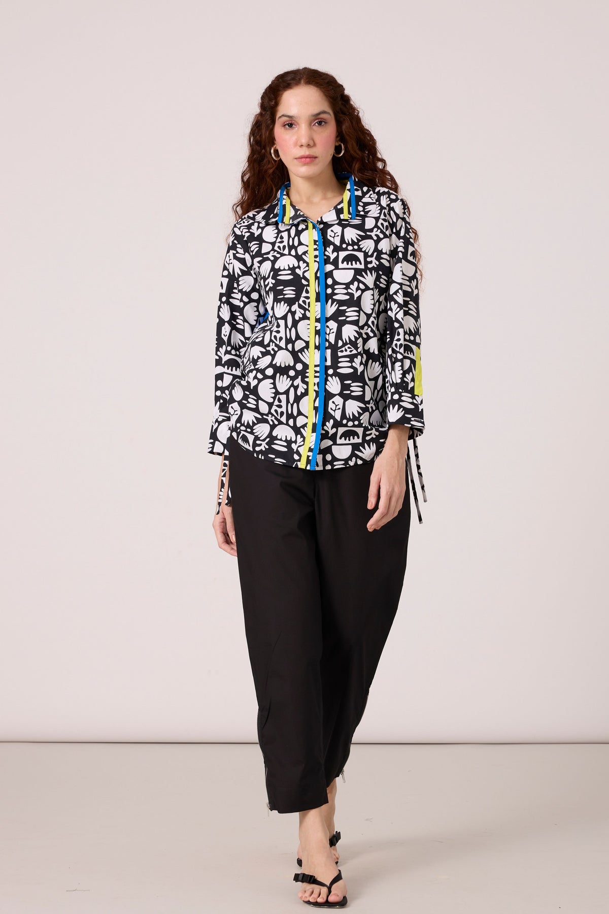 Autumn Motif Print Shirt