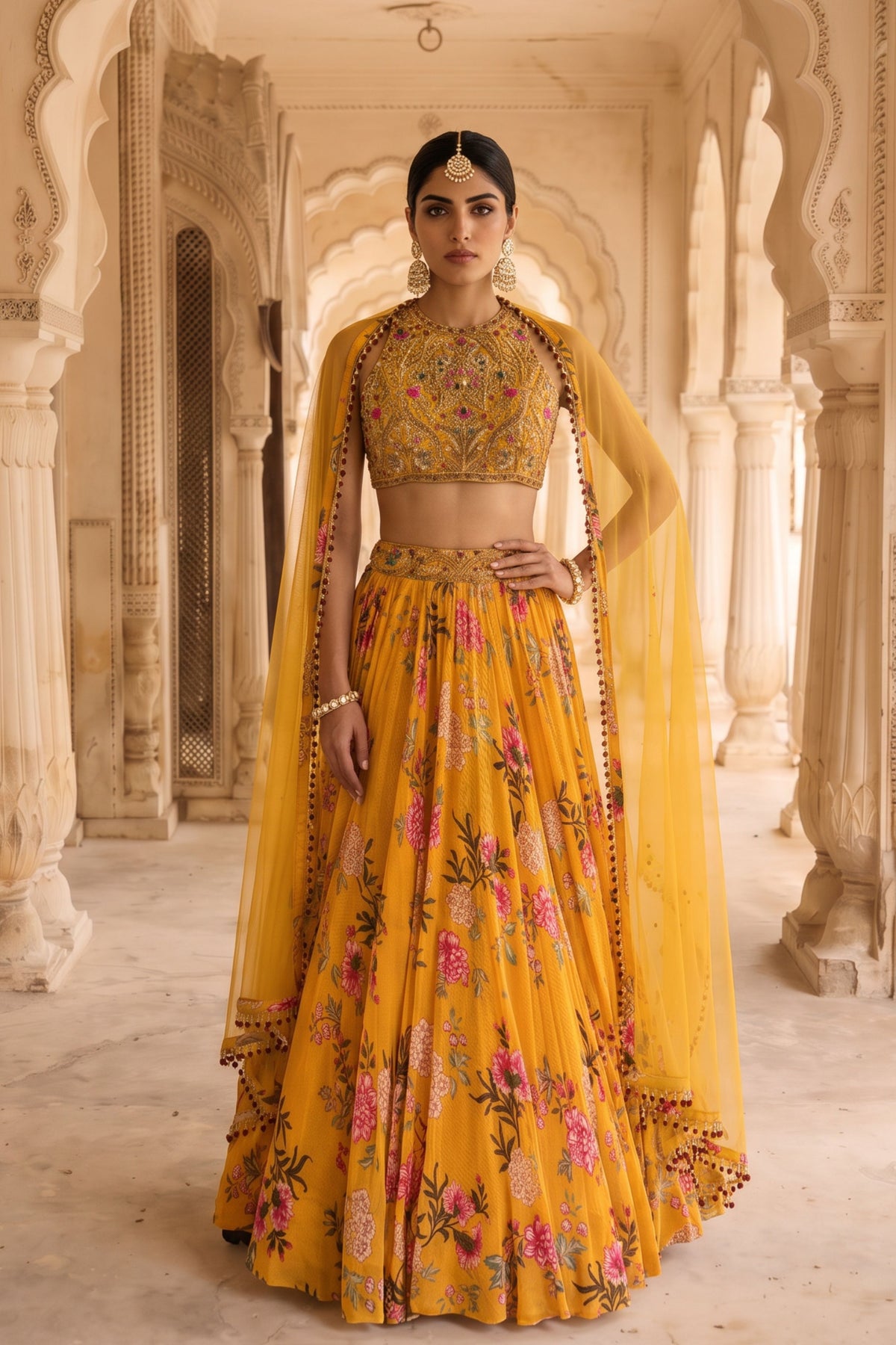 Genda Bag  Lehenga Set