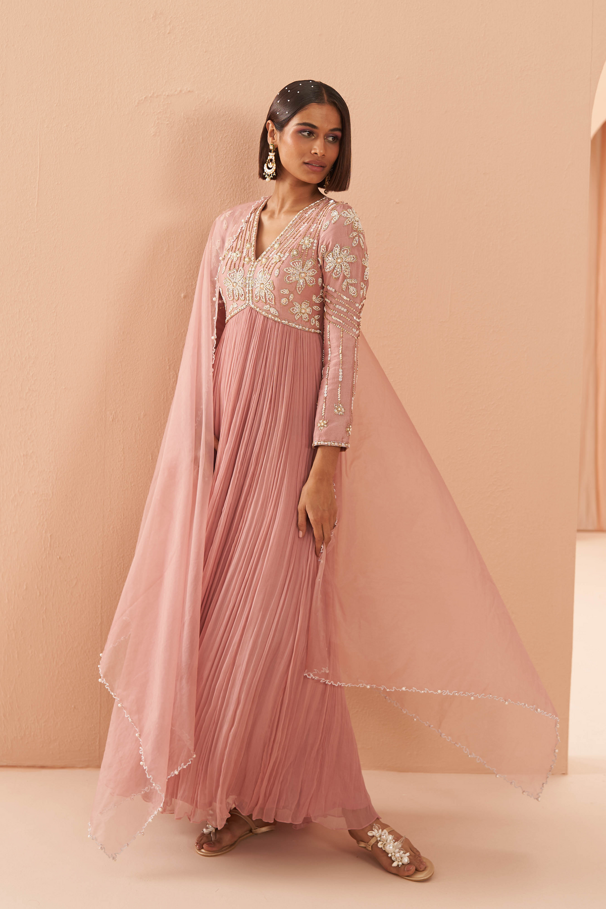 Orchid Anarkali Set