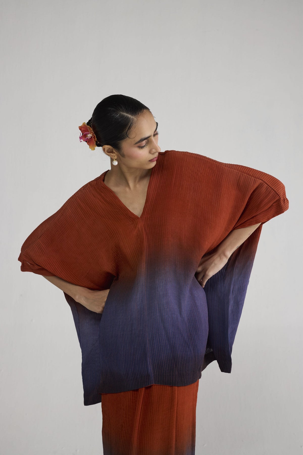 Ume Pintucks Waterfall Top