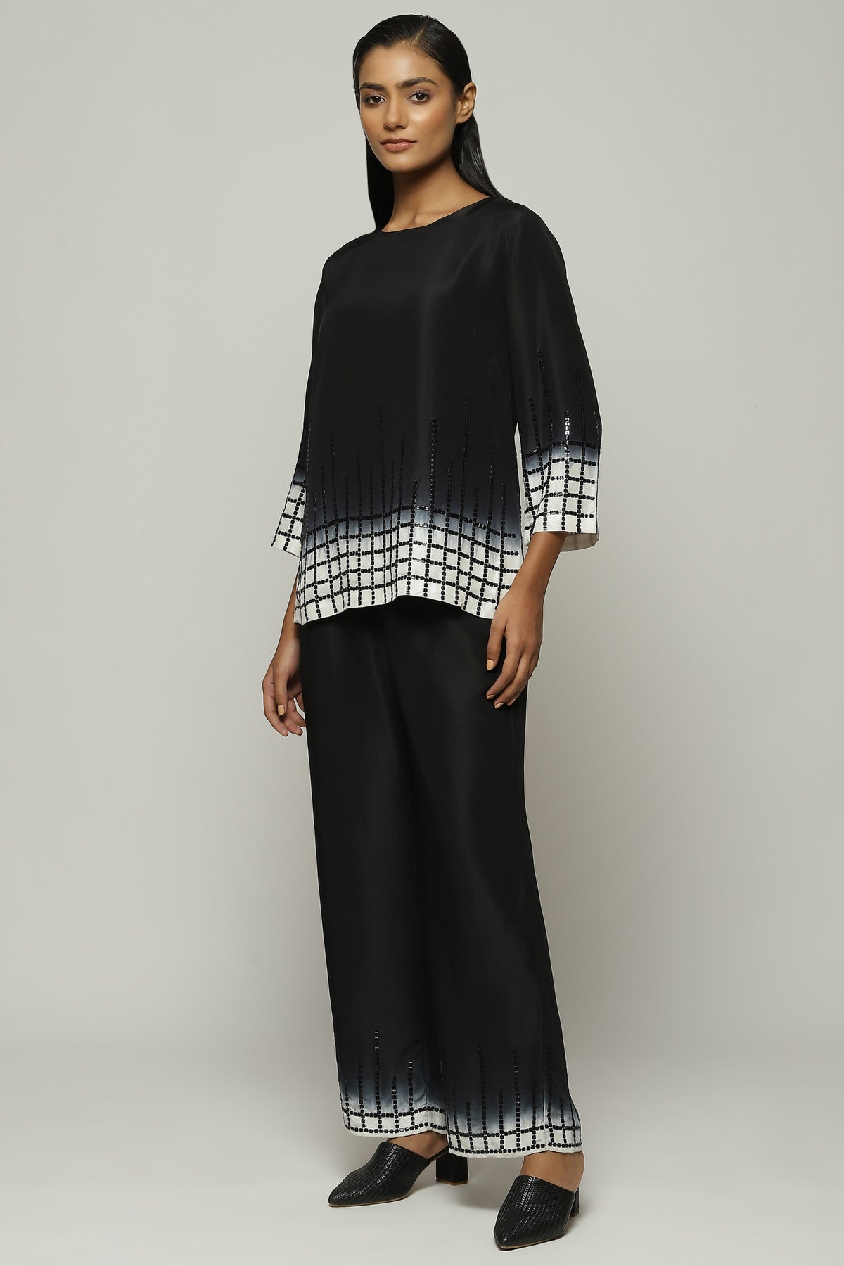 Checks Sequins Tunic