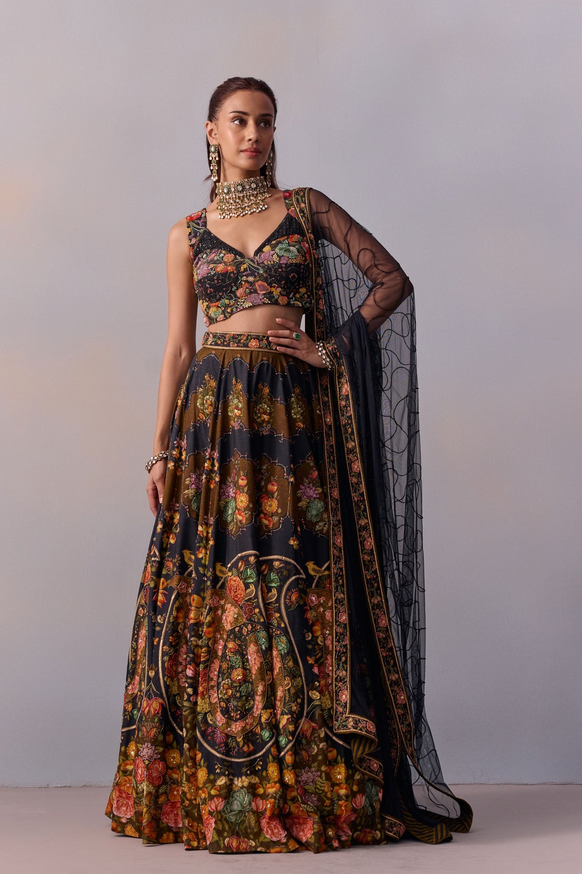 Black Naaz Lehenga Set