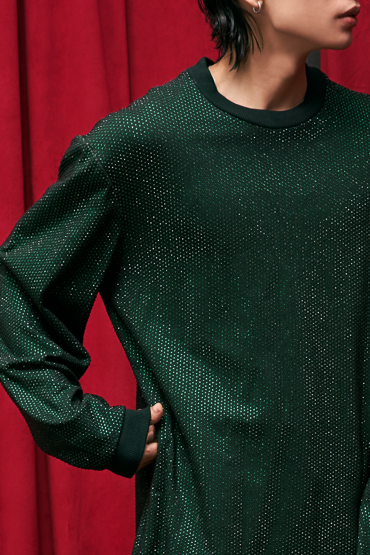 Jade Gem Long Sweatshirt Set