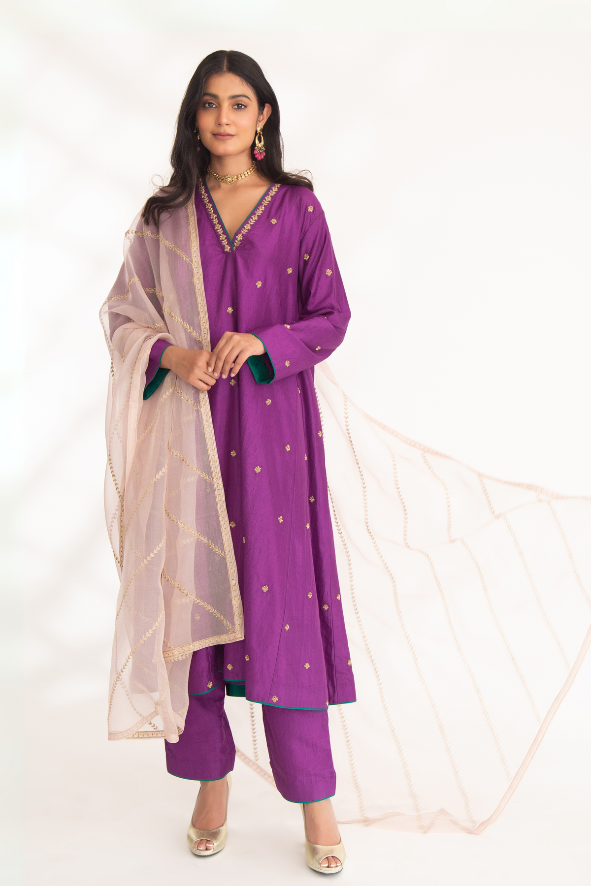 Purple Iya Kurta Set