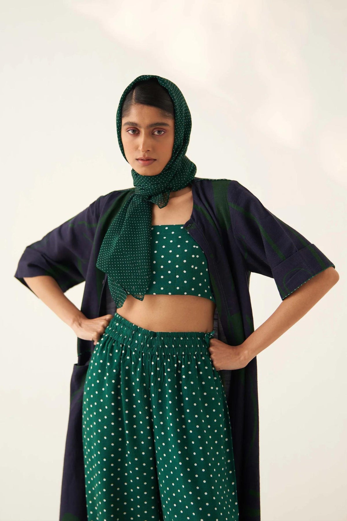 Green Sundae Polka Stole