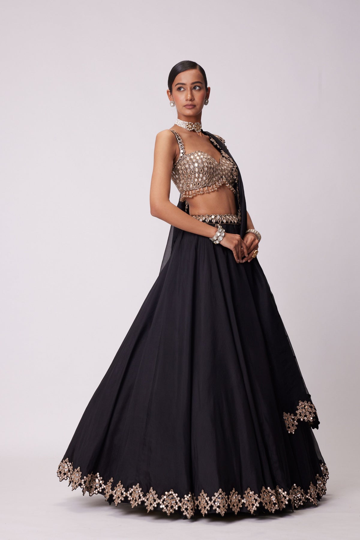 Black Lehenga Set