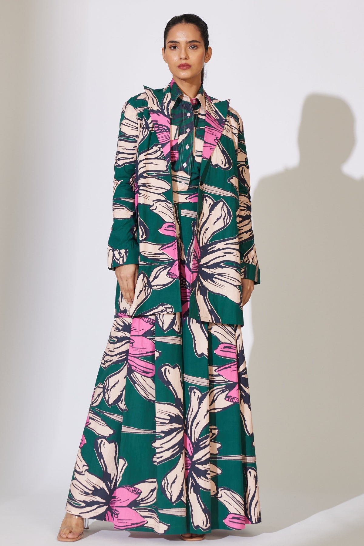 Green and Pink Floral Jacket