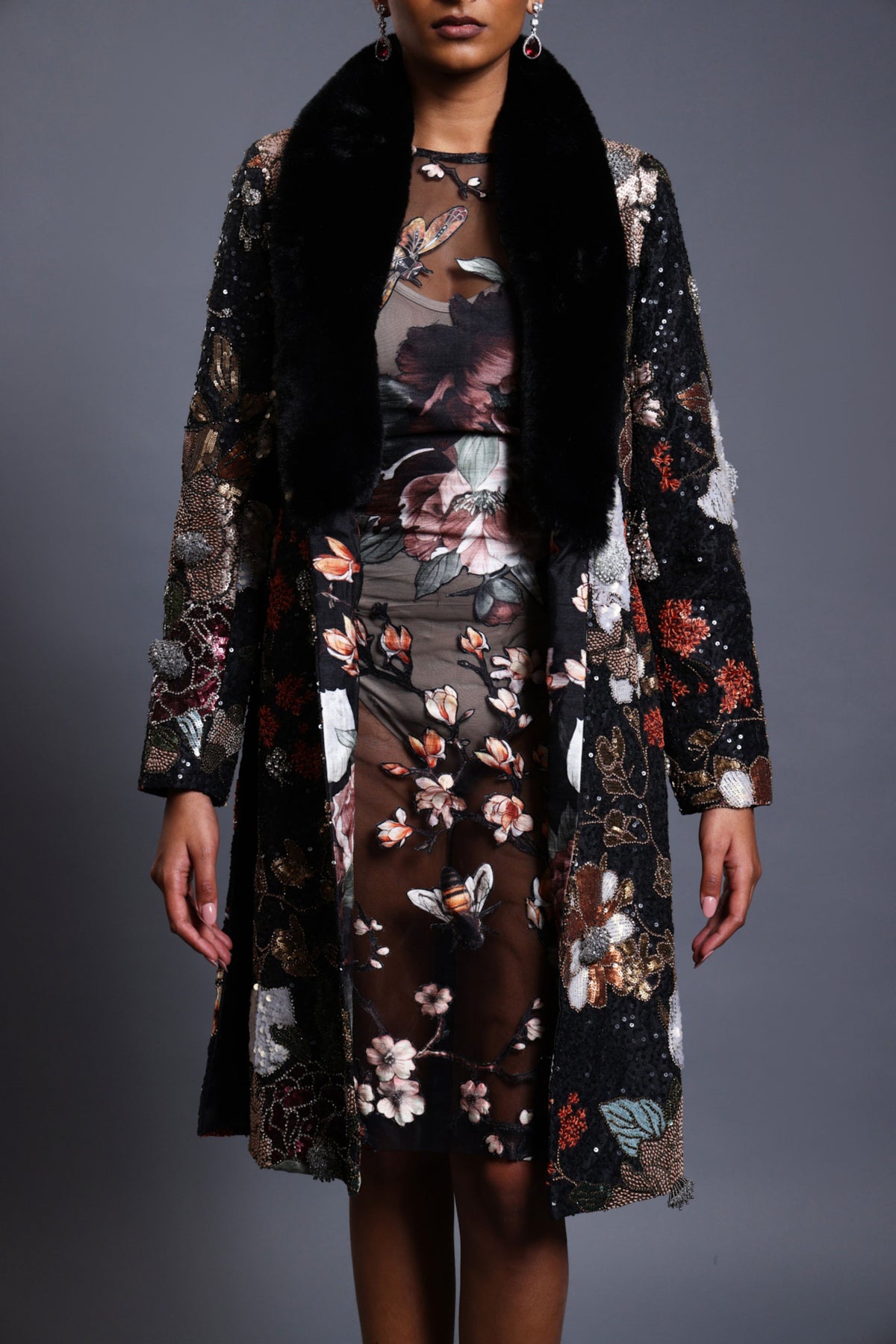 Black Print Jacket