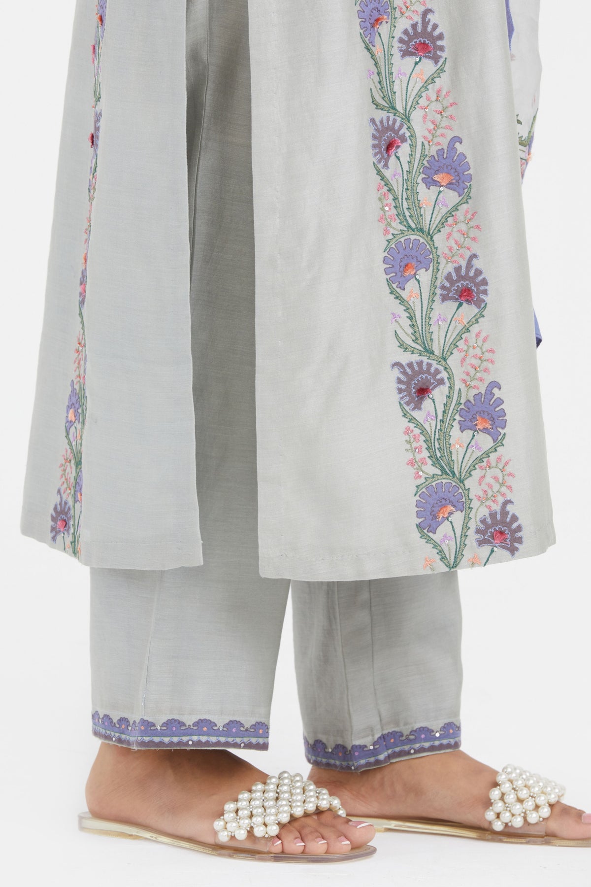 Bluish Grey Kurta Set