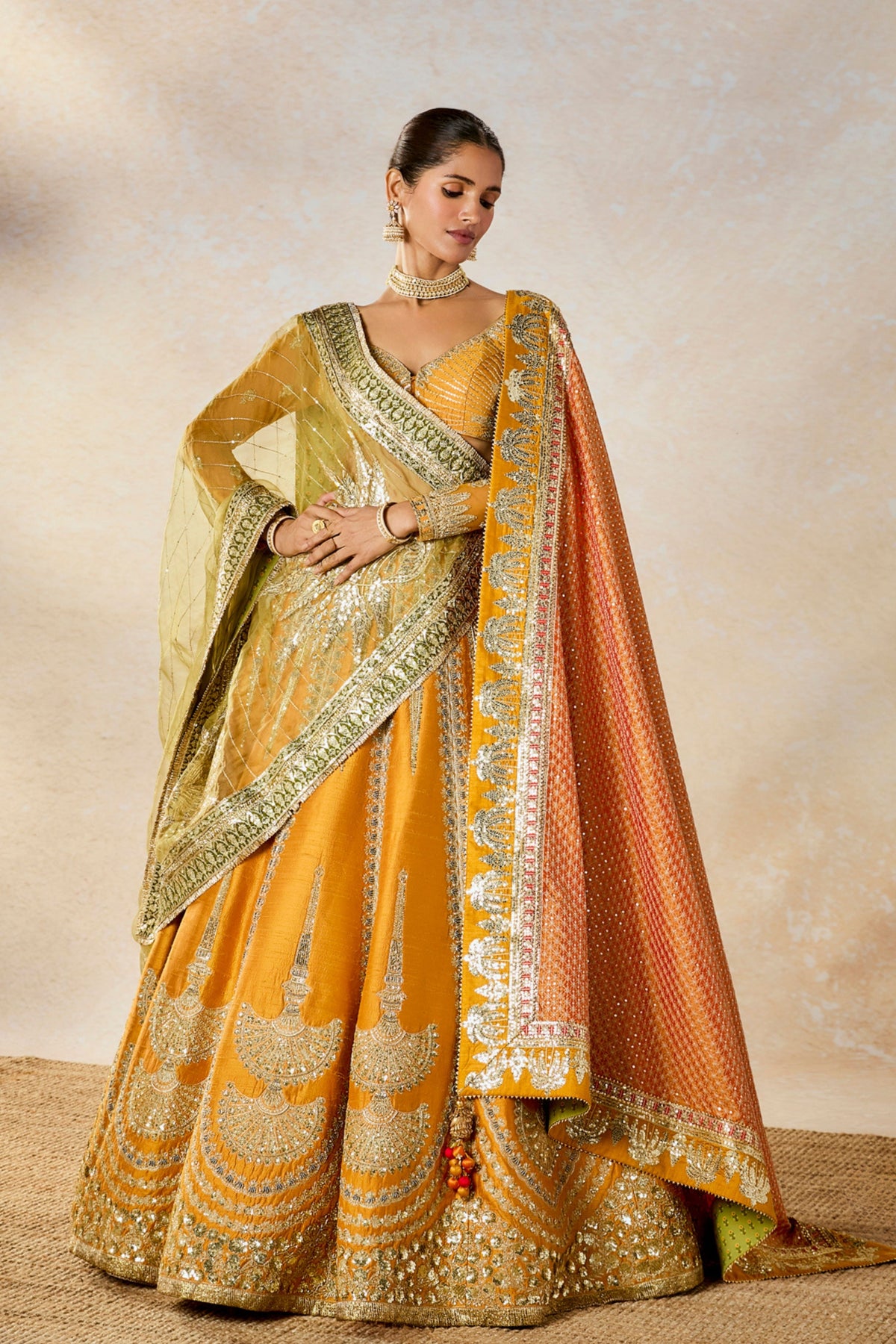 Imarti Lehenga With Double Dupatta