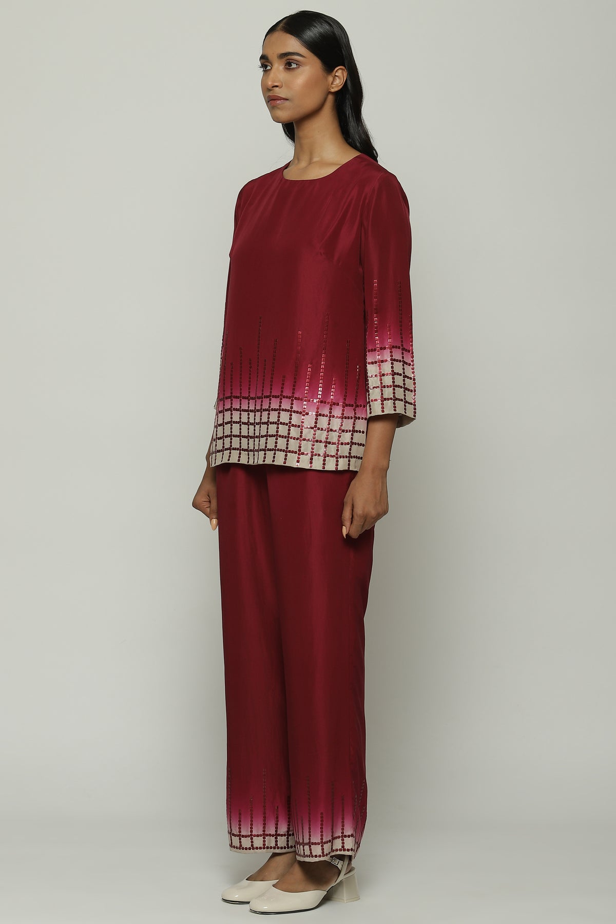 Checks Sequins Tunic