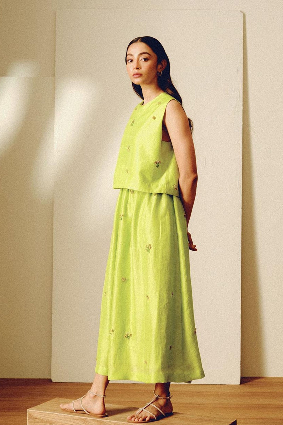 Clara Green Skirt Set