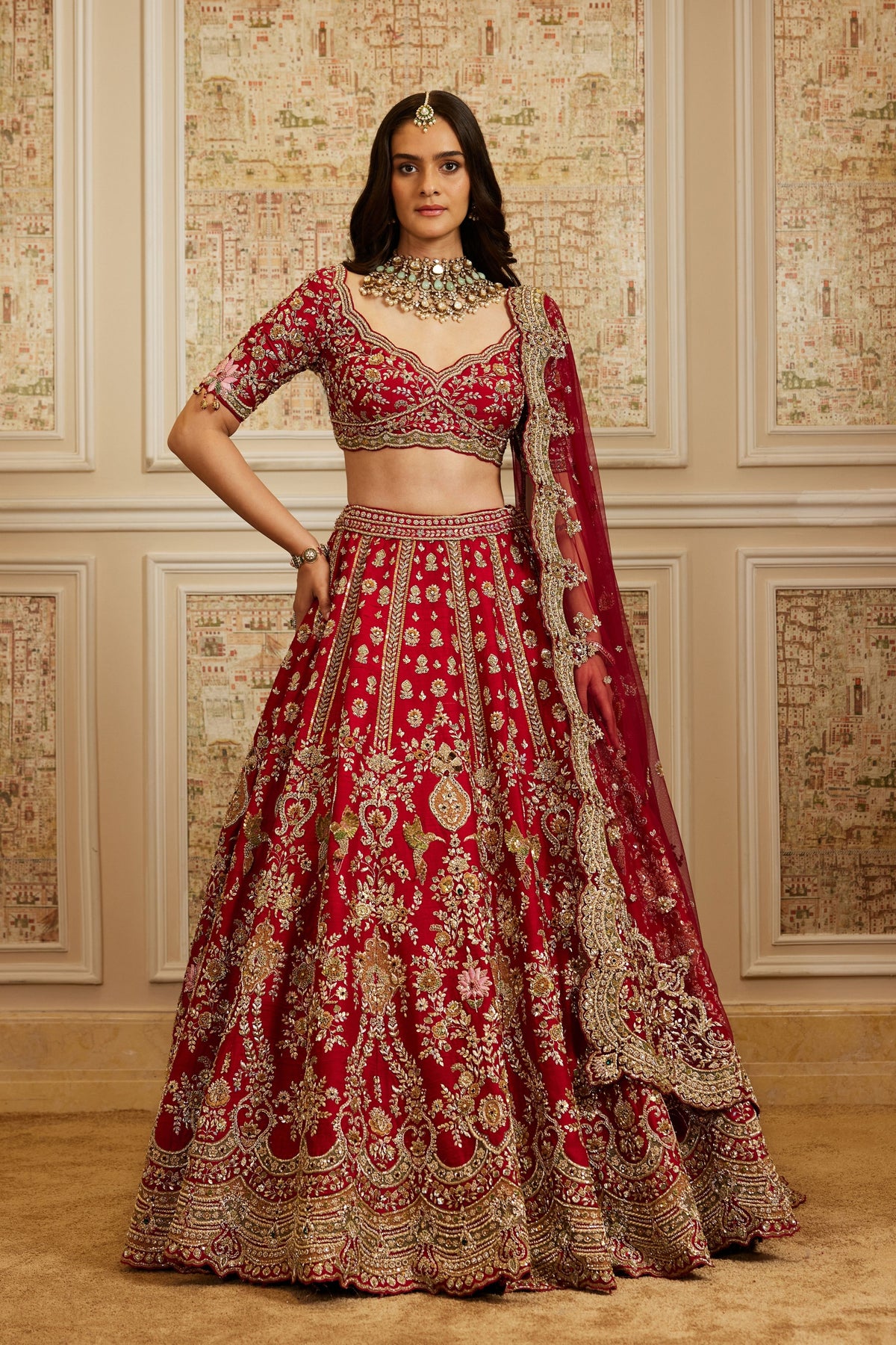 Zinah Red Lehenga Set