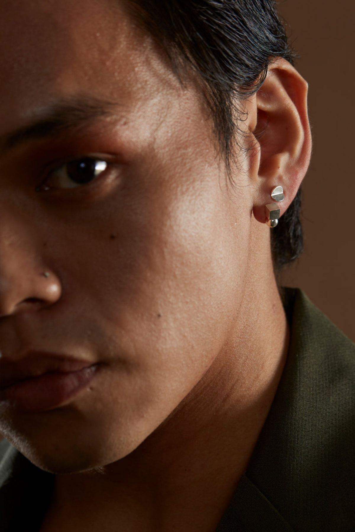 Disc Earrings Silver