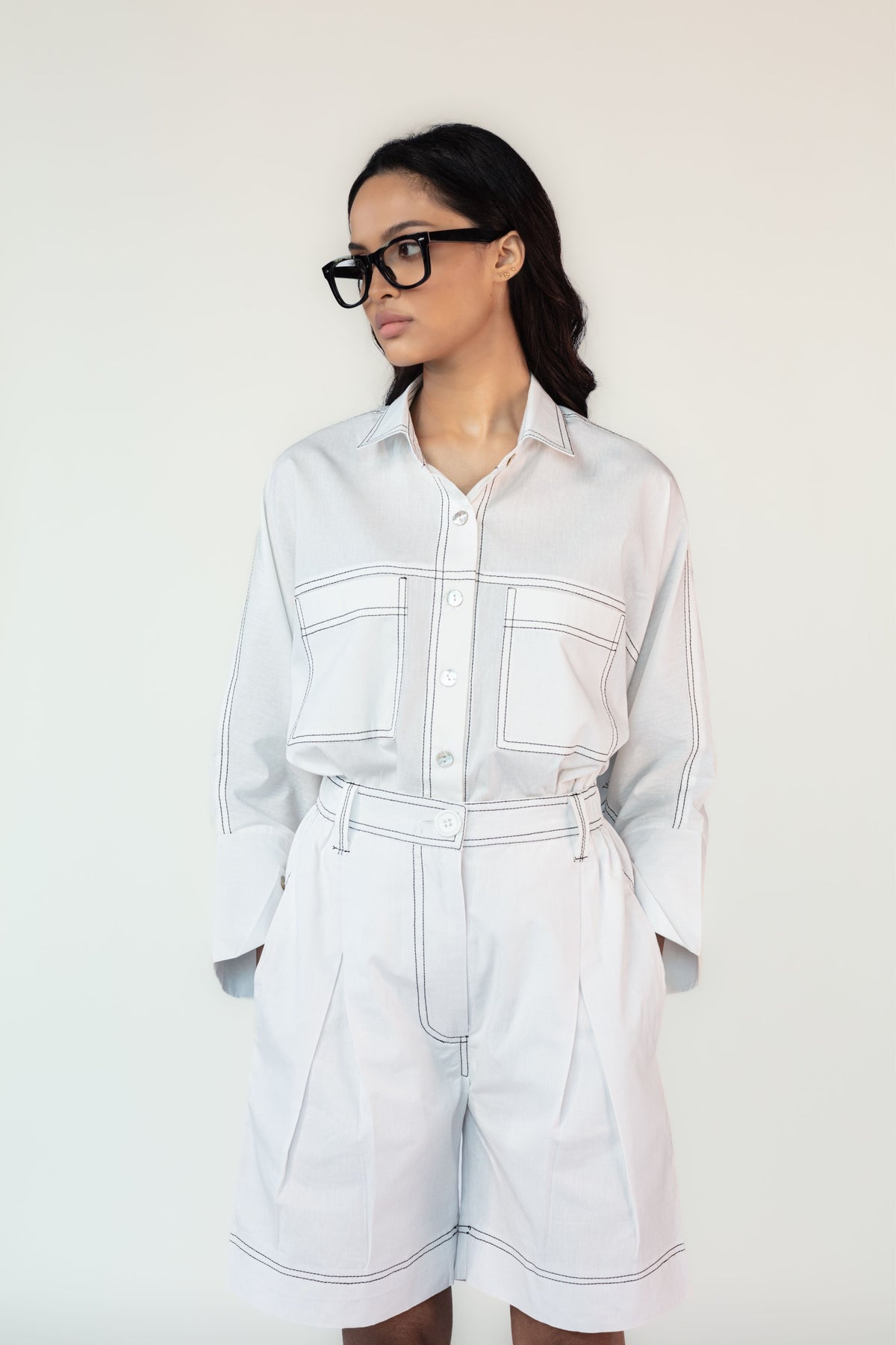 Vintage White Bermuda Shorts