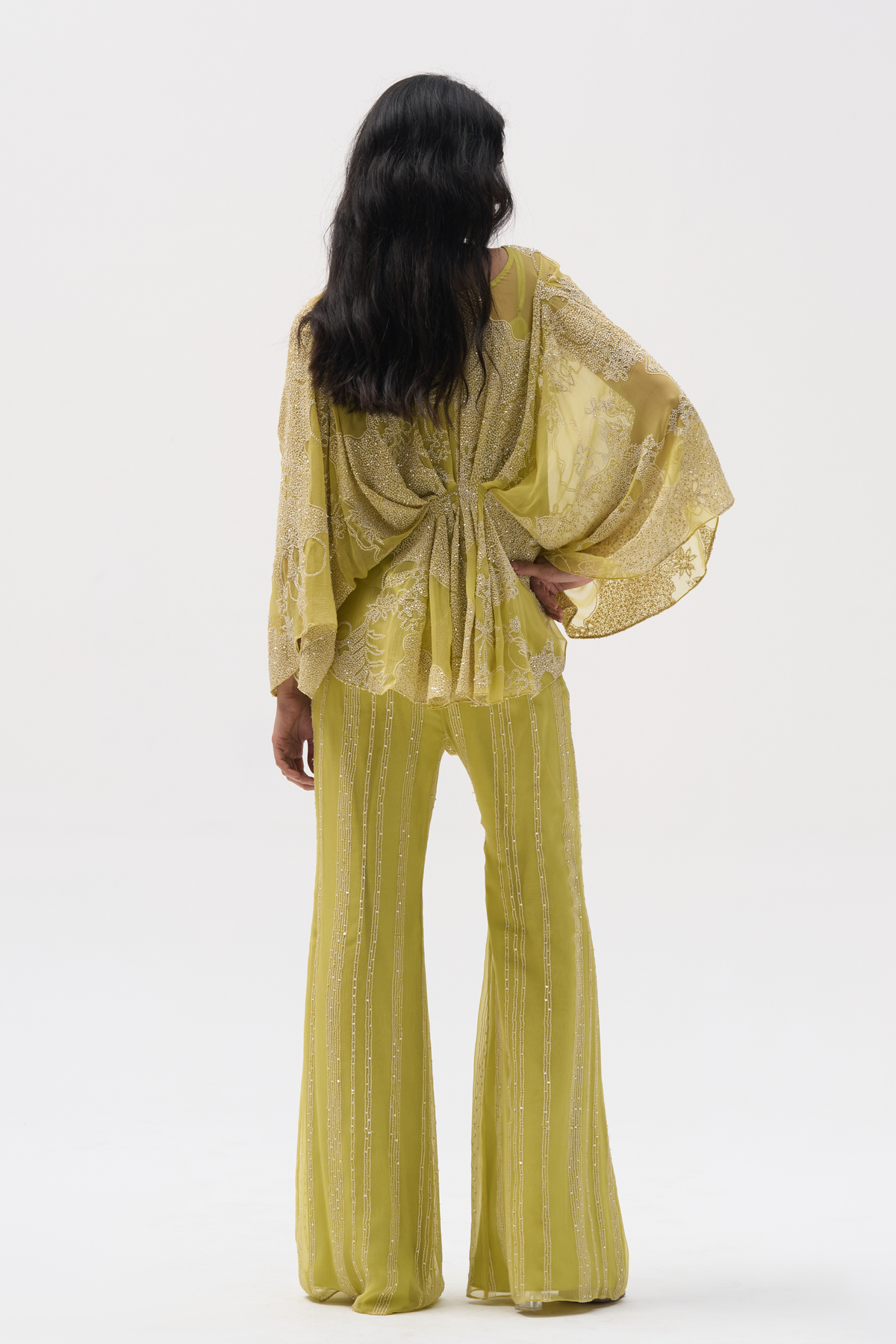 Dot Citrus Ivory Botanical Wing Co-ord Set