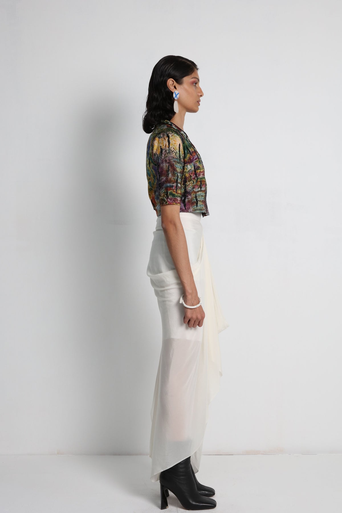 Multicolour Printed Jacket Set