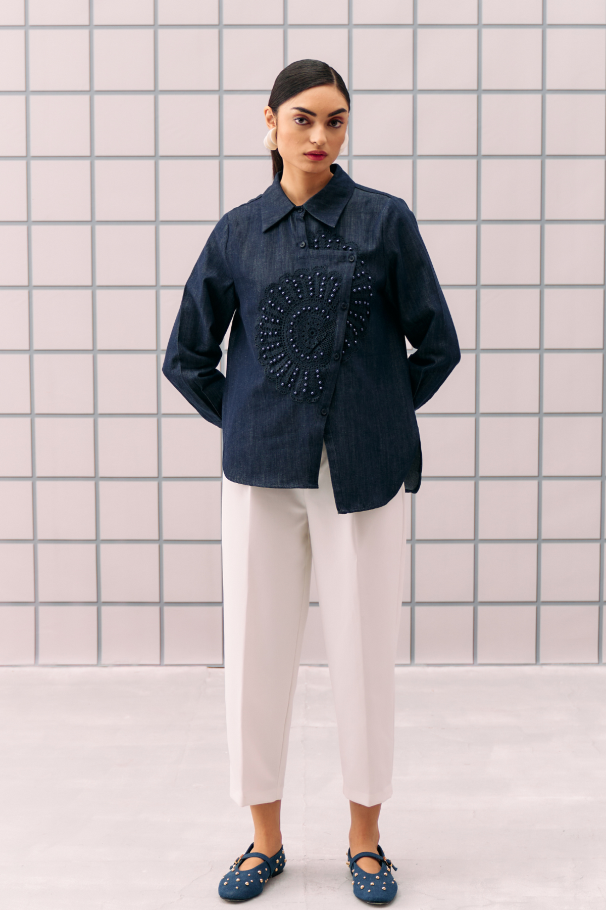 Dark Blue Elana Shirt
