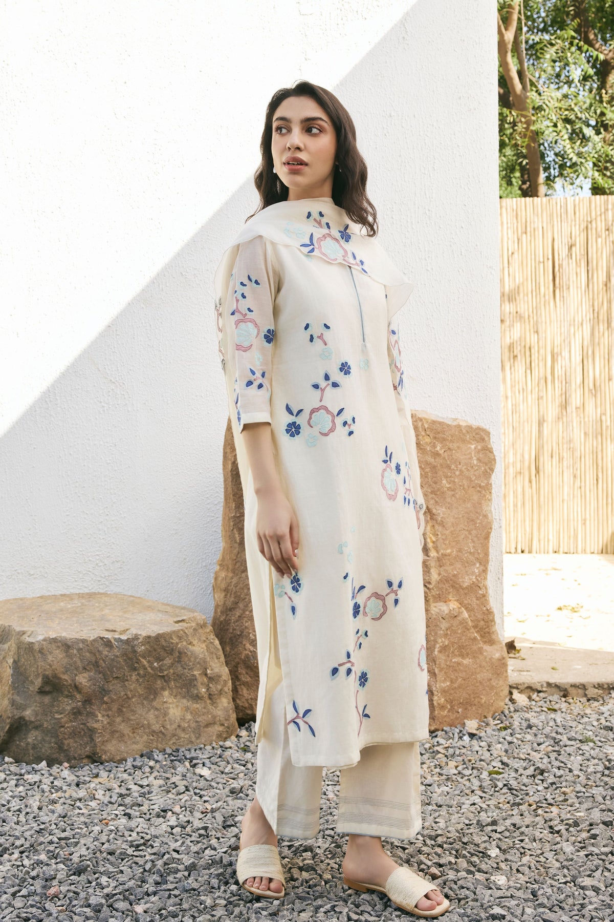 Pearl Applique Kurta Set