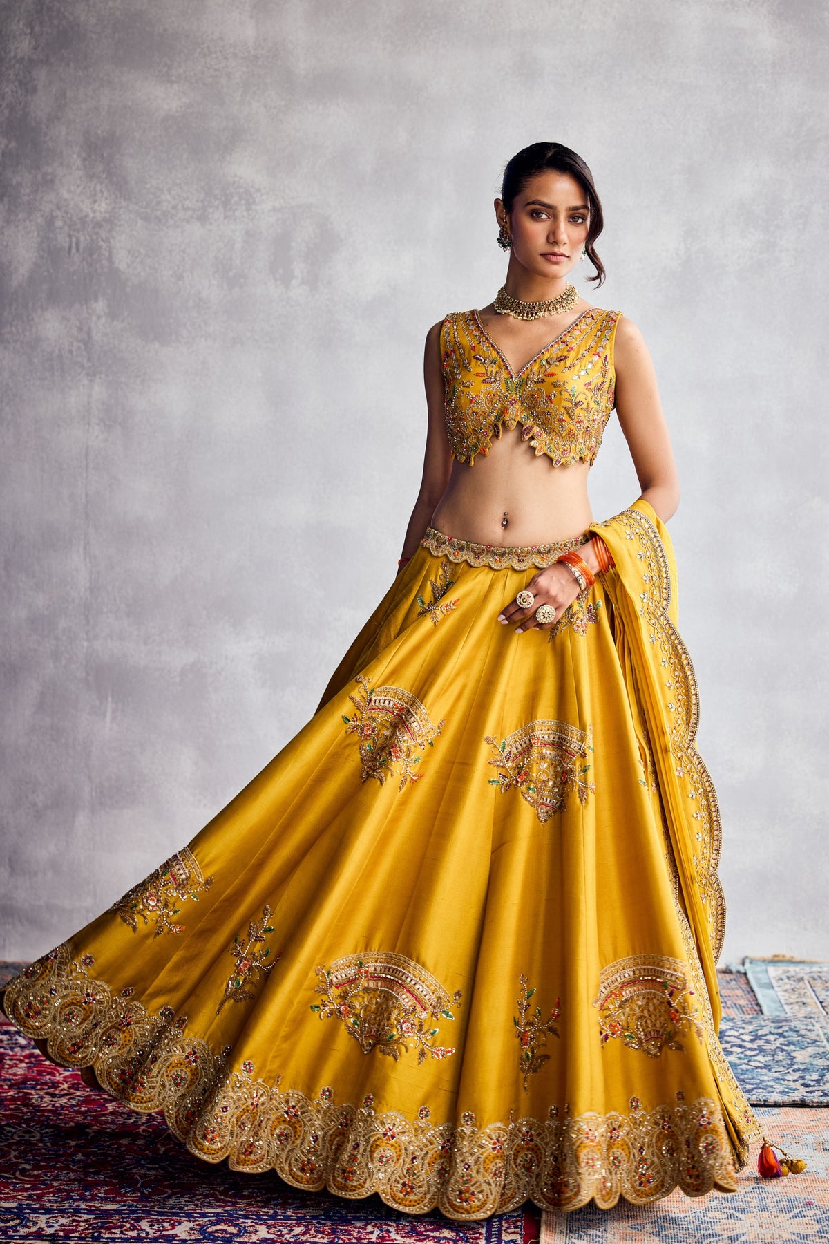 Spectra Yellow Lehenga Set